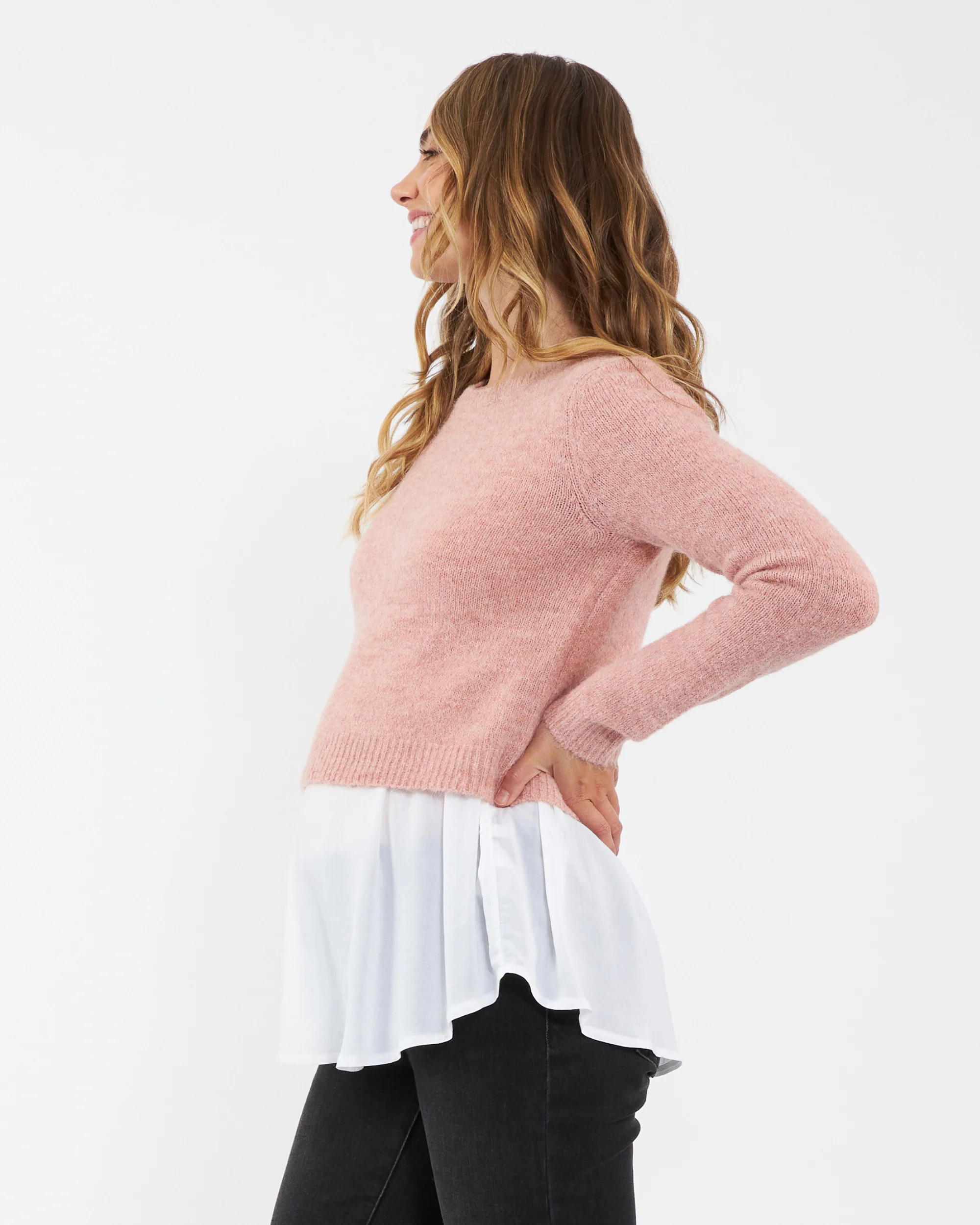 Patty Detachable Nursing  Knit Dusty Pink - Image 2