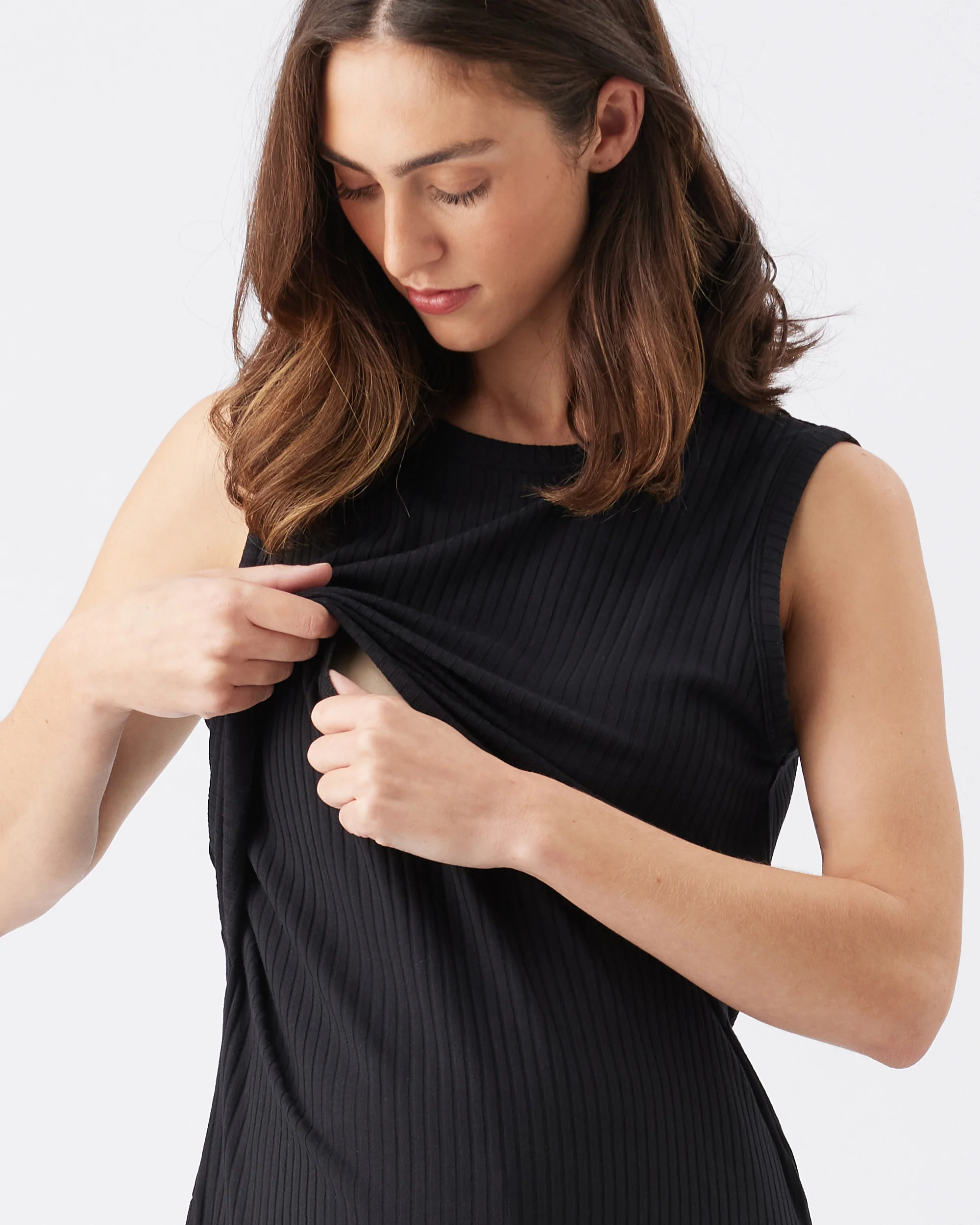 Peter Rib Nursing Tank Black - Image 5