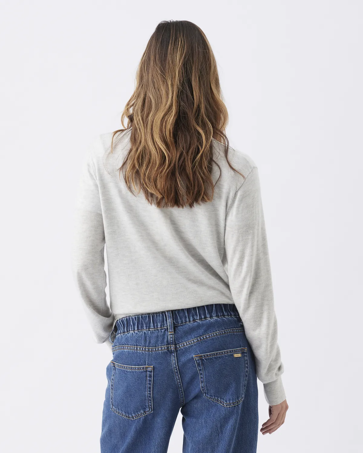 Piper Polo Nursing  Knit  Silver Marle - Image 4