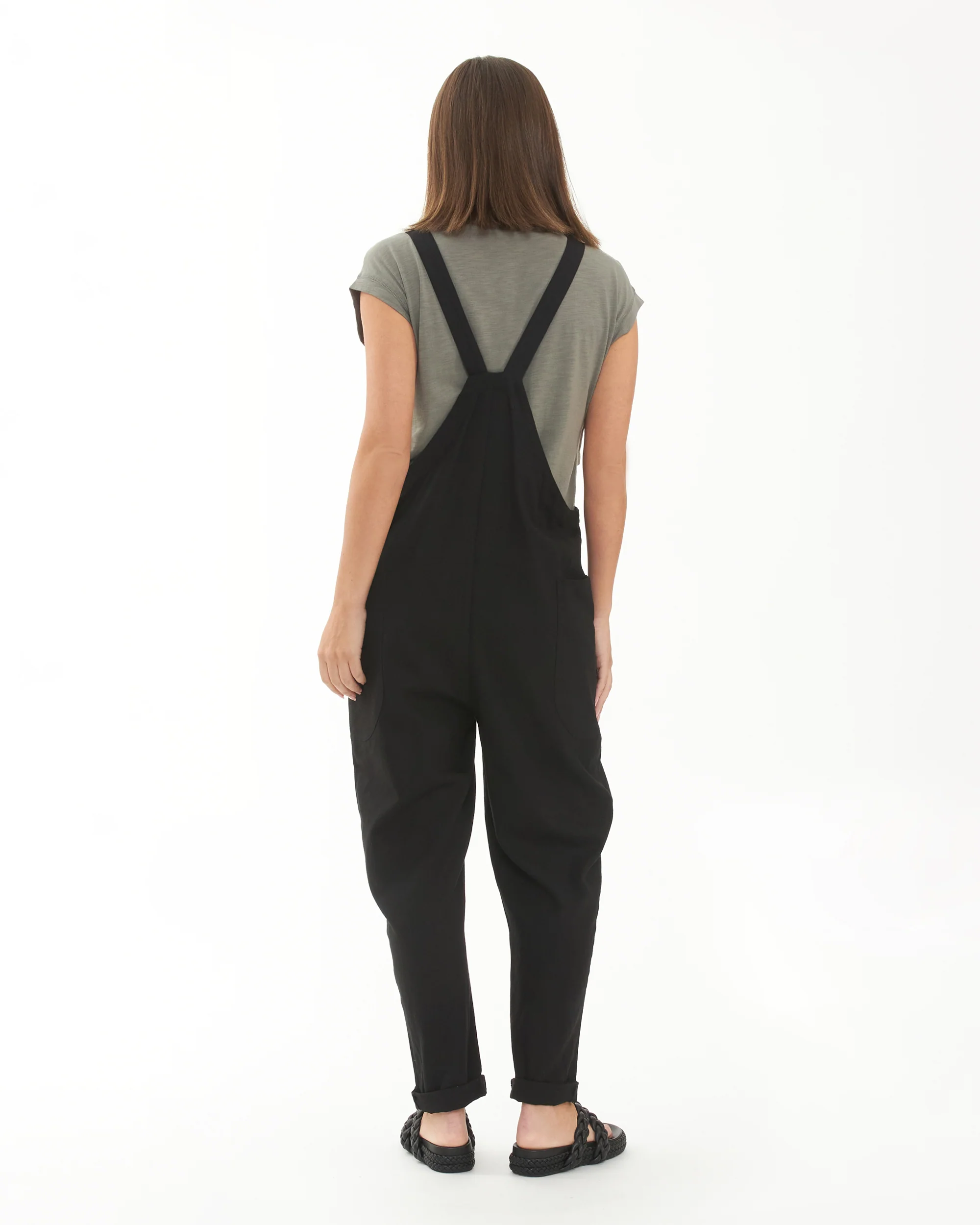 Poppy Linen Jumpsuit Black - Image 4