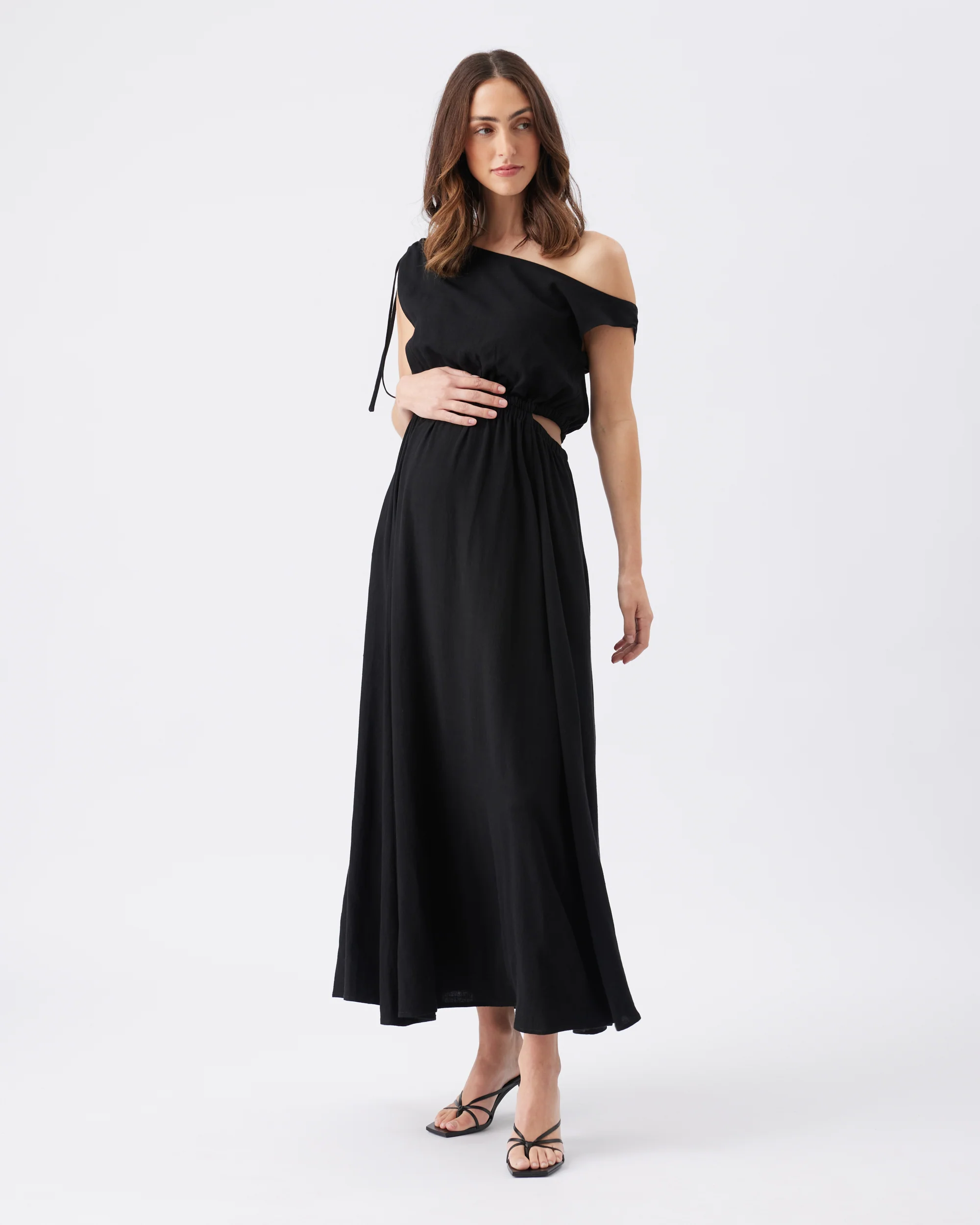 Presley Off Shoulder Dress Black - Image 3
