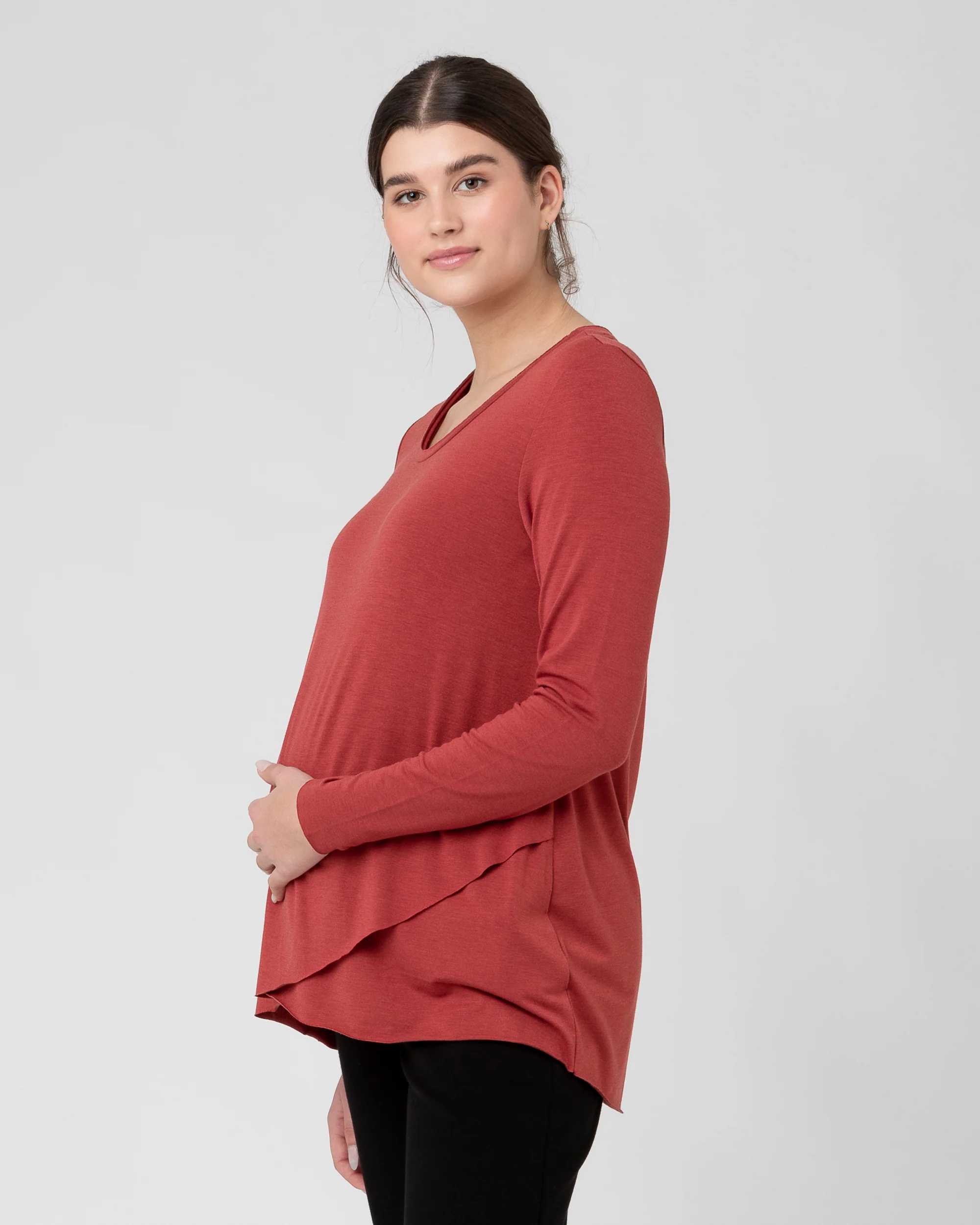 Raw Edge Nursing Top Spice - Image 2