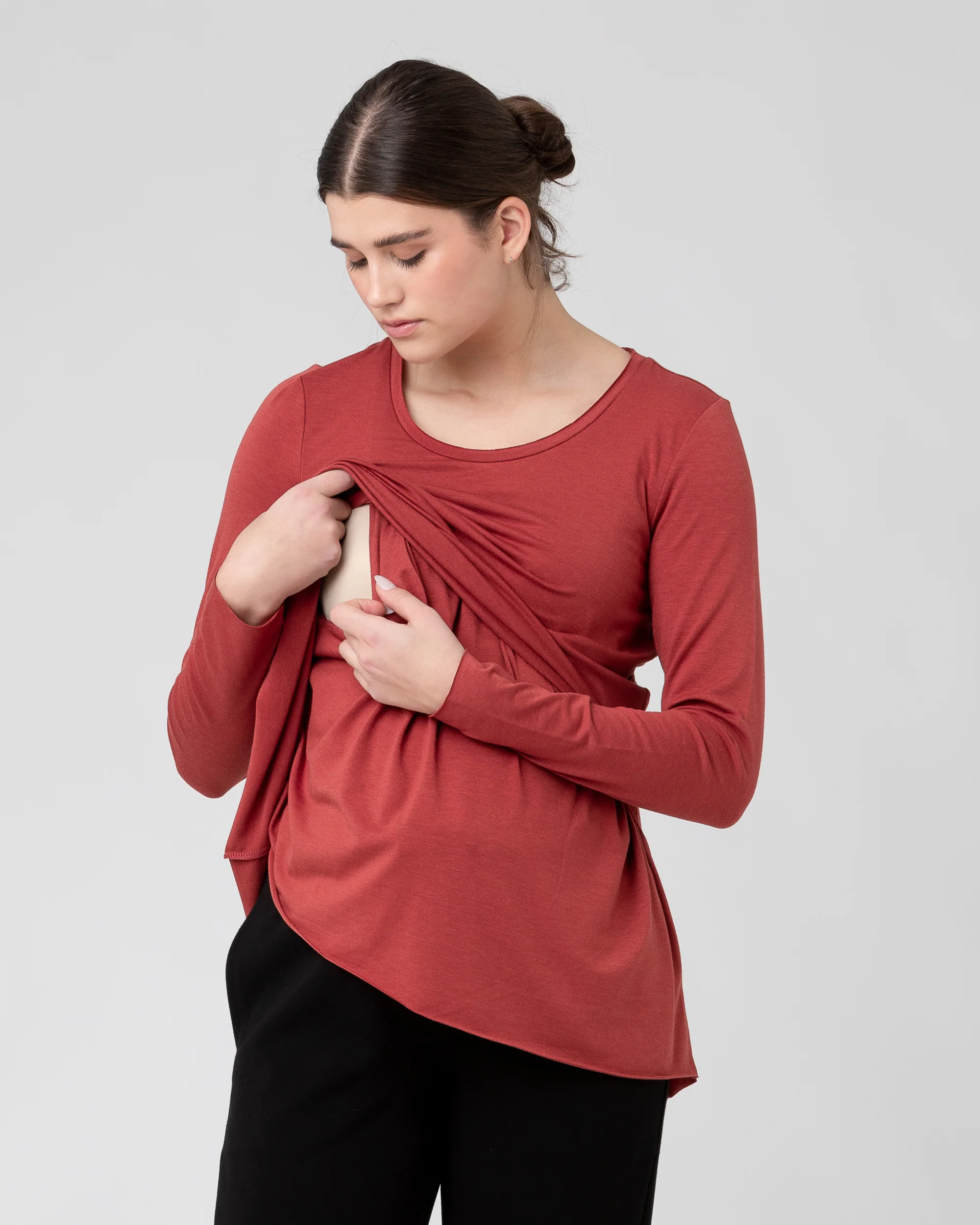 Raw Edge Nursing Top Spice - Image 4