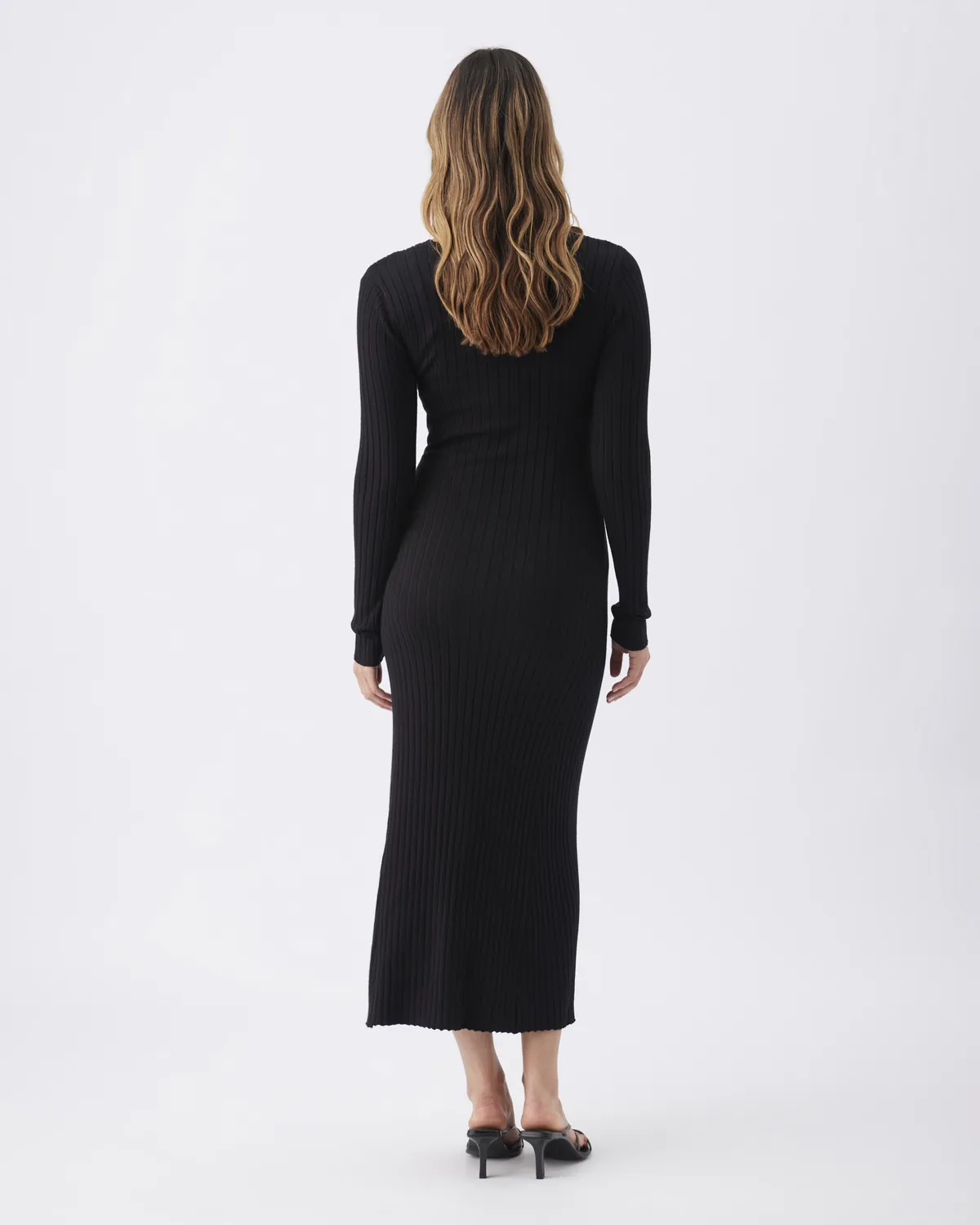 Remi Knit Nursing Dress  Black - Image 4