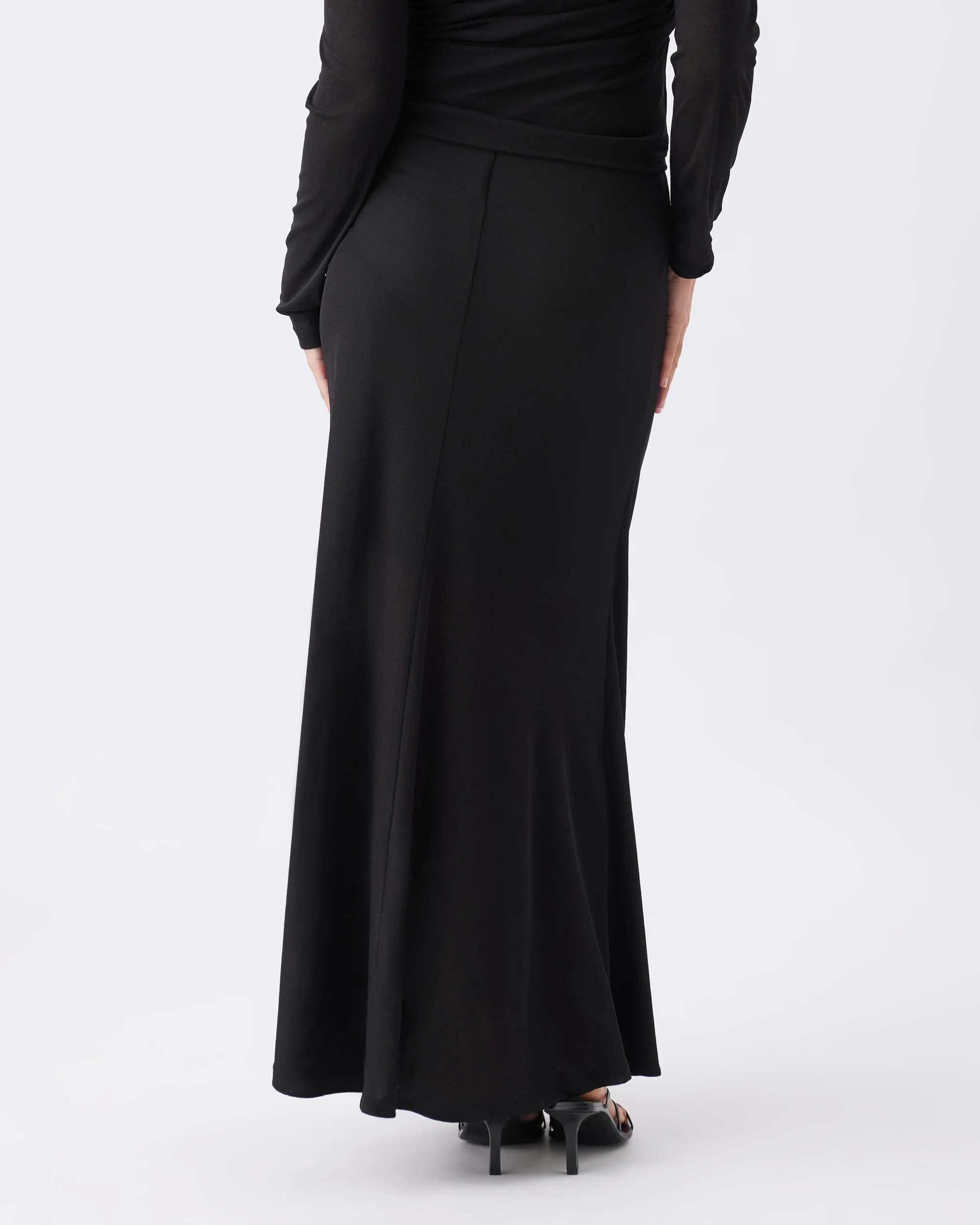 Rhi Mock Wrap Skirt  Black - Image 4