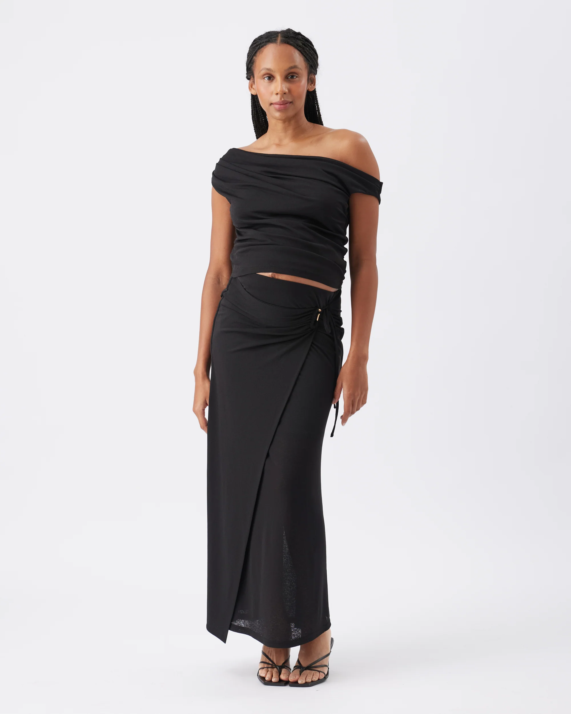 Rhi Off Shoulder Top Black - Image 3