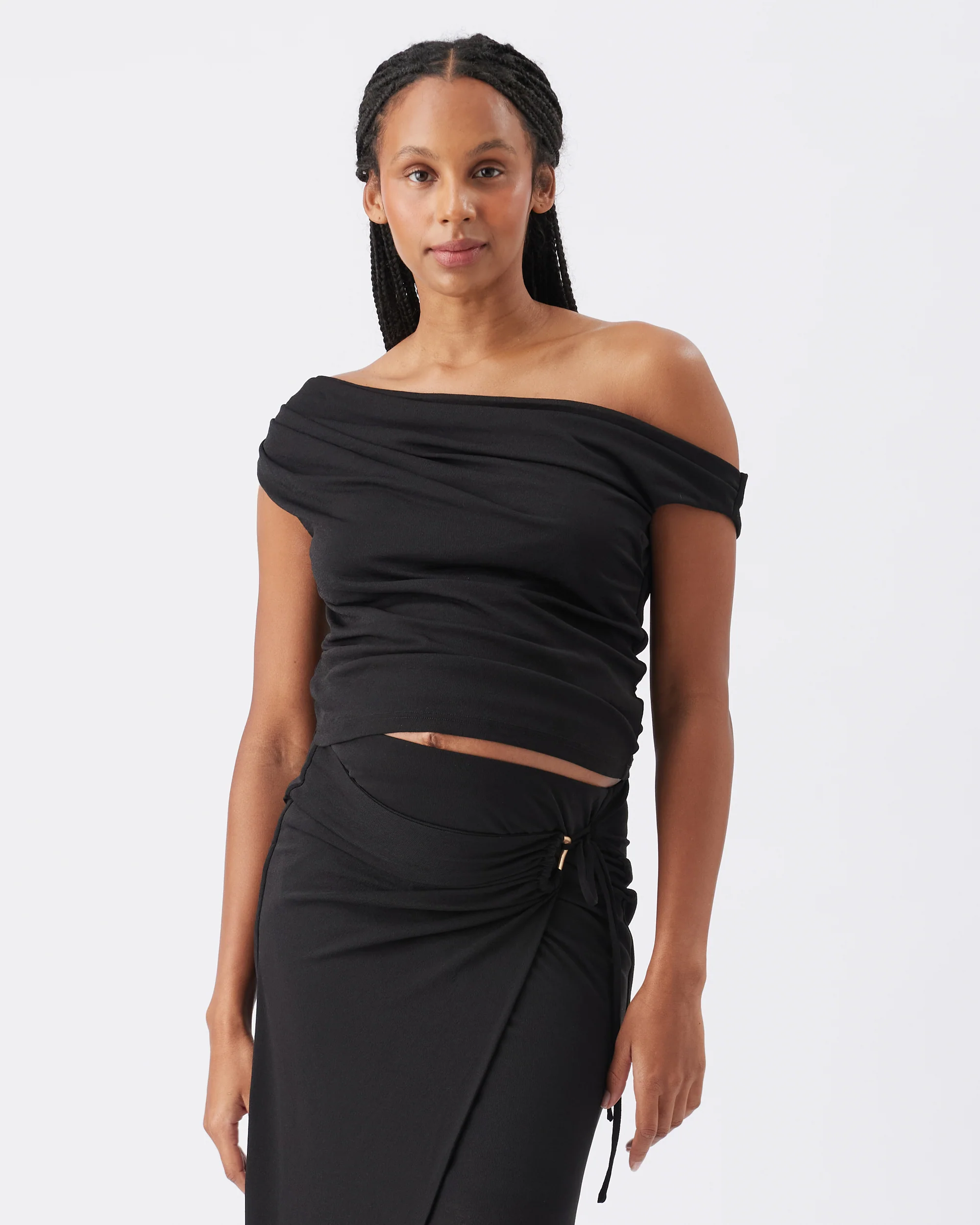 Rhi Off Shoulder Top Black - Image 4