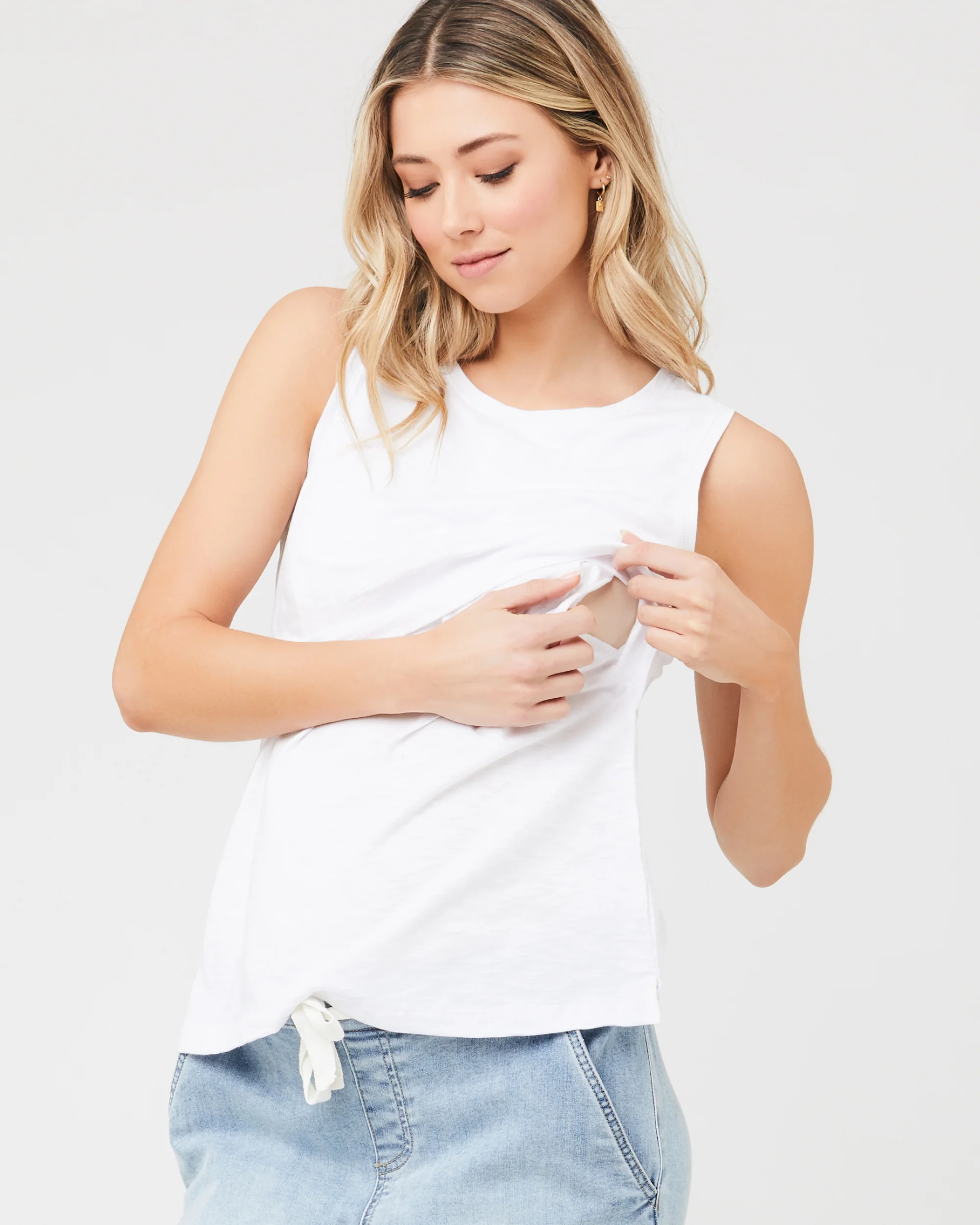 Richie Nursing Tank  White - Image 4