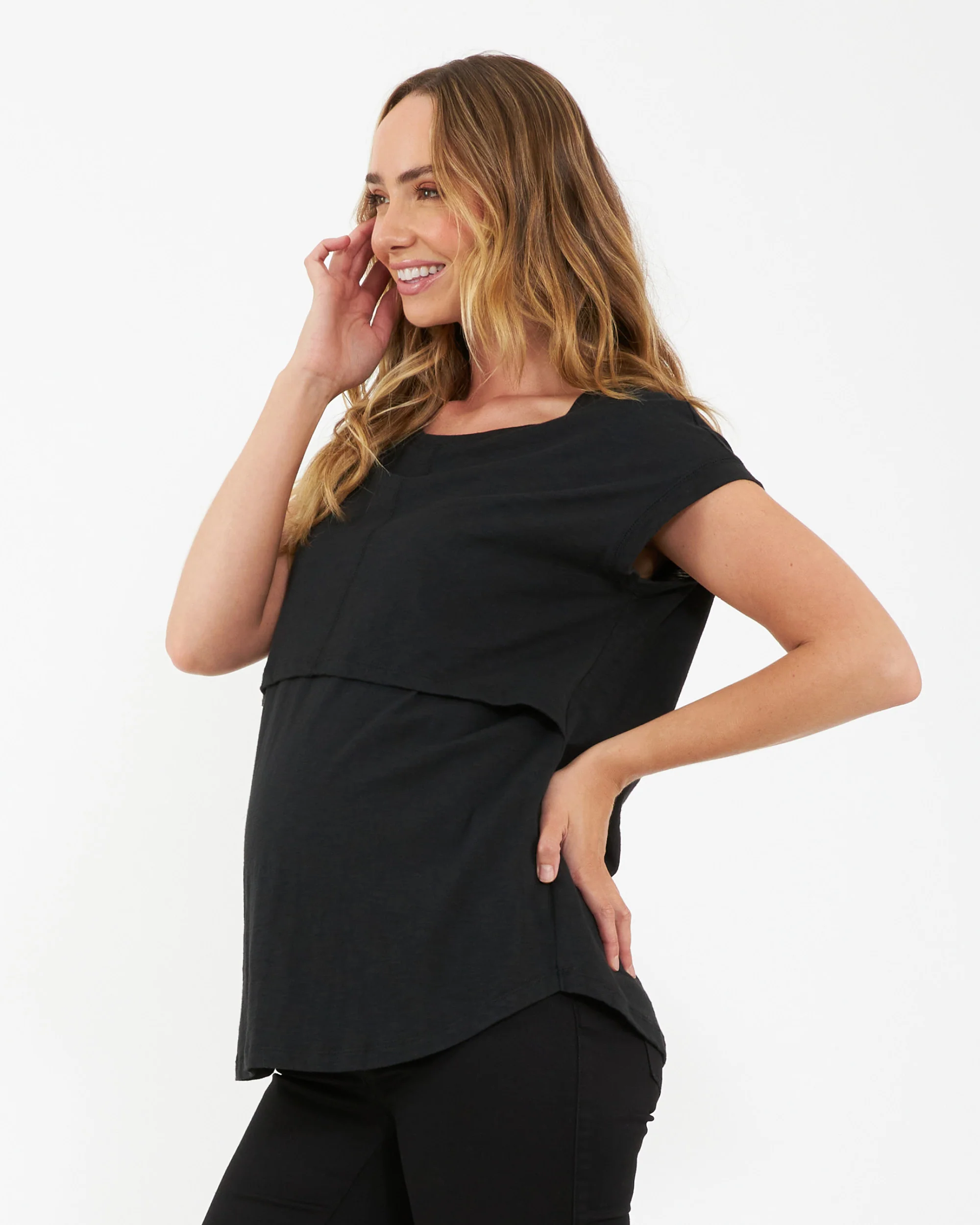 Richie Nursing Tee Black - Image 4