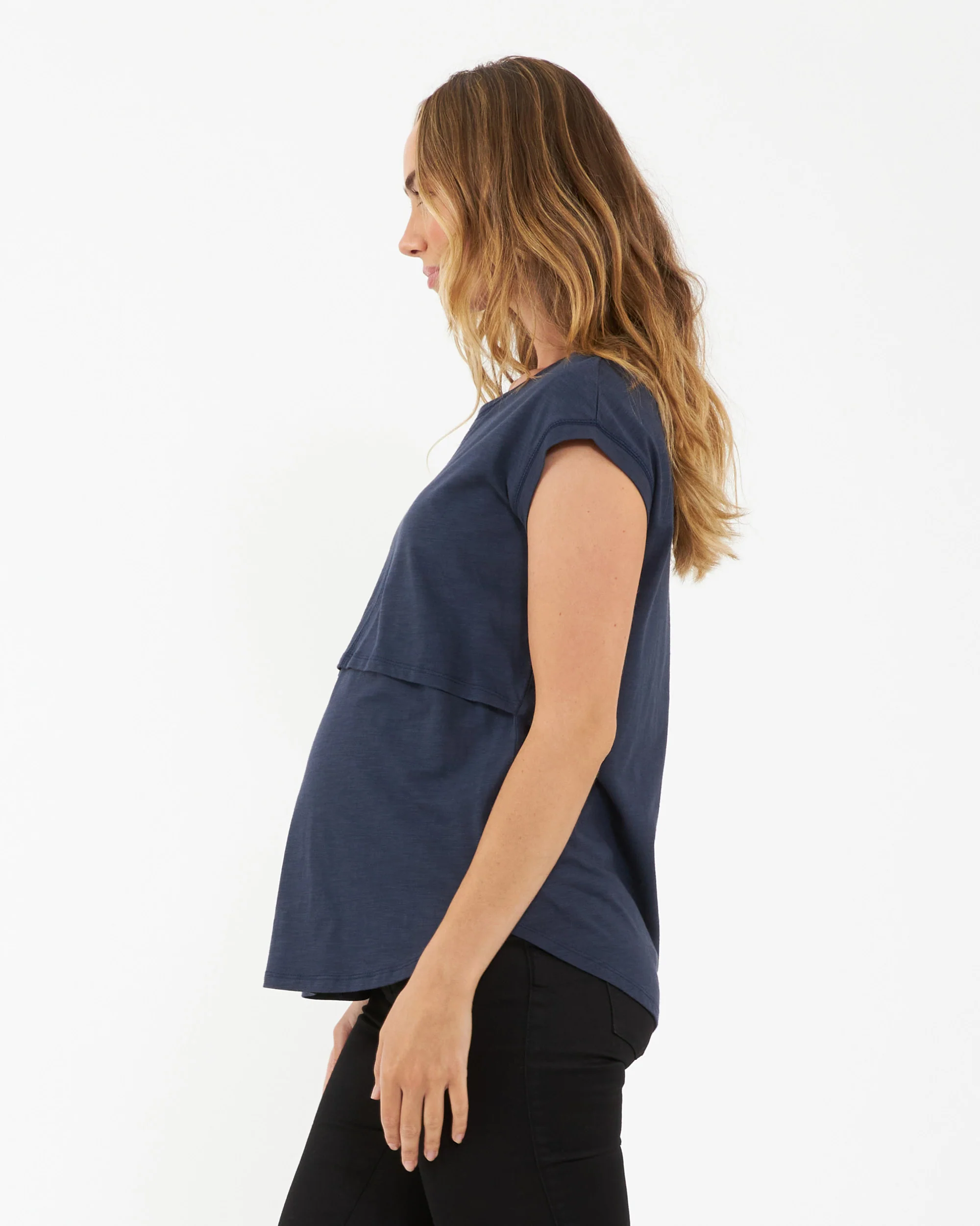 Richie Nursing Tee Indigo - Image 4