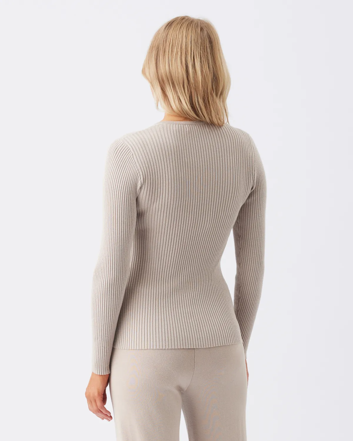 Romee Zip Through Knit Stone - Image 3