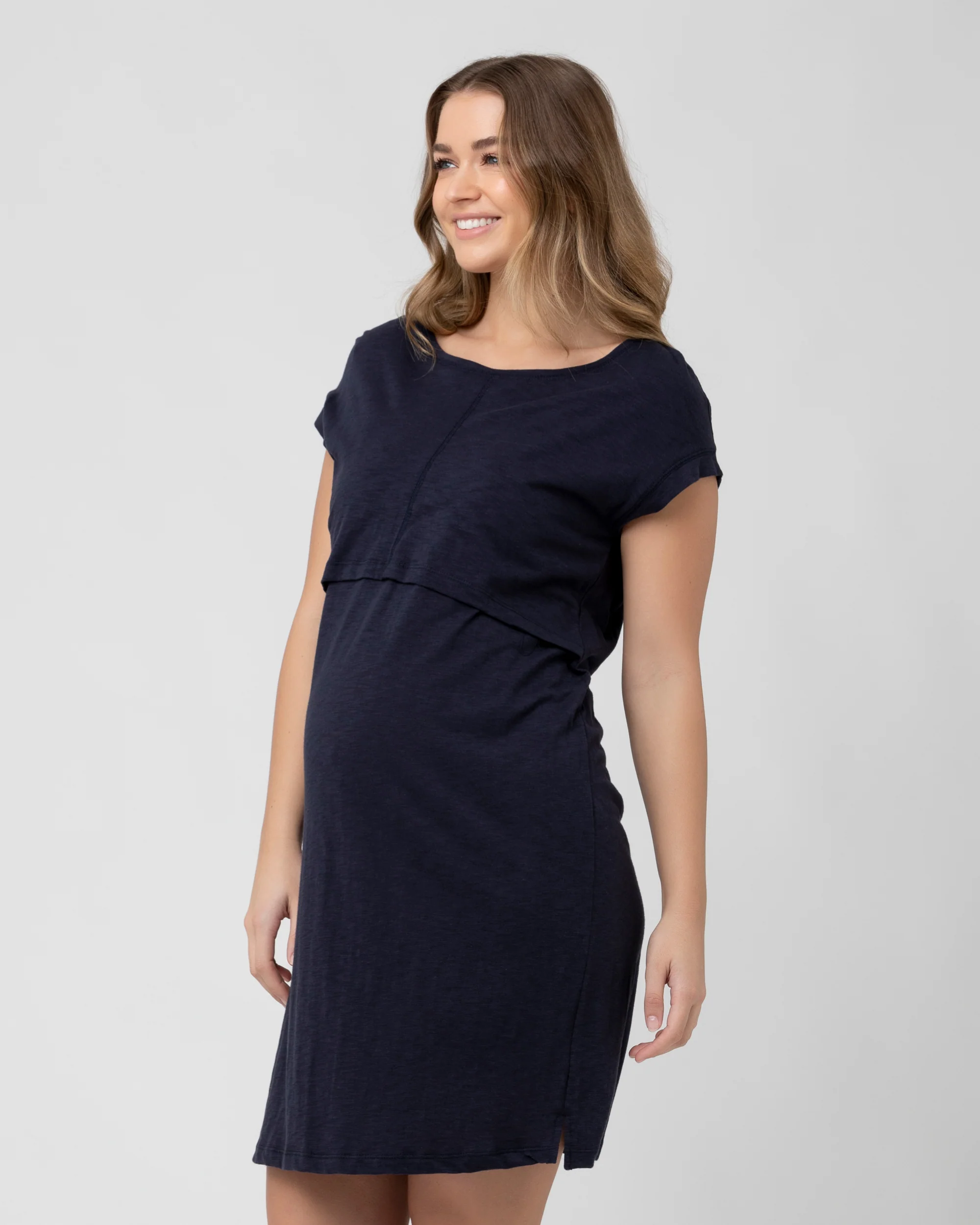 Roxie Nursing Dress Navy - Image 3