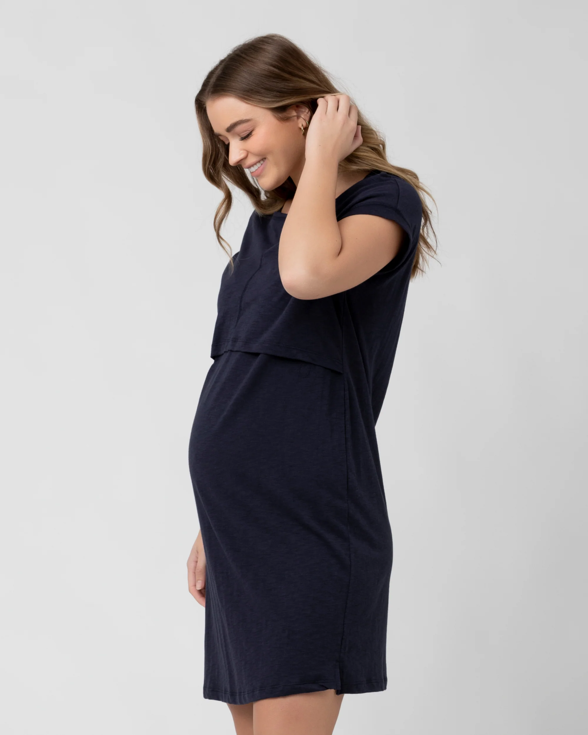 Roxie Nursing Dress Navy - Image 4