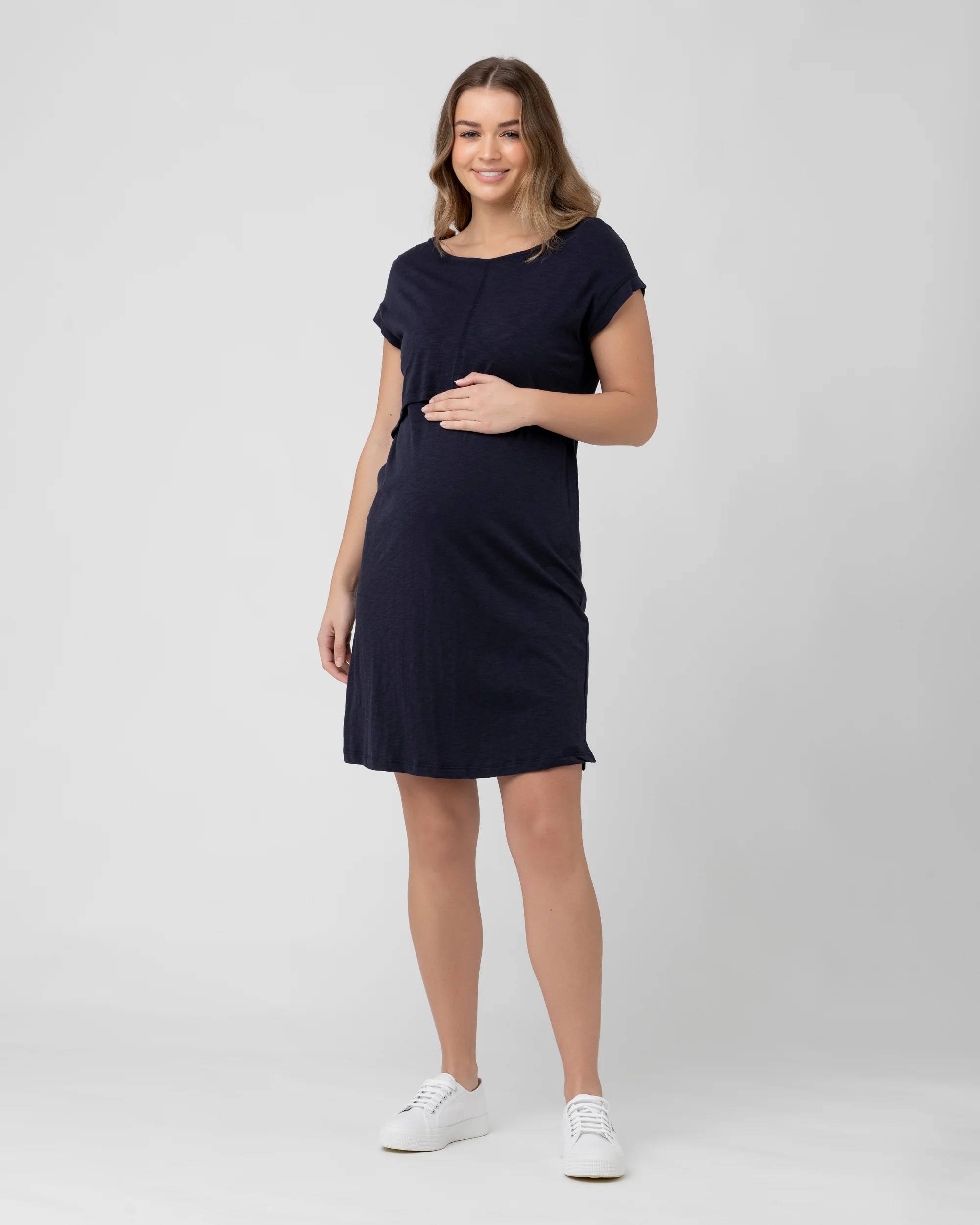 Roxie Nursing Dress Navy - Image 6