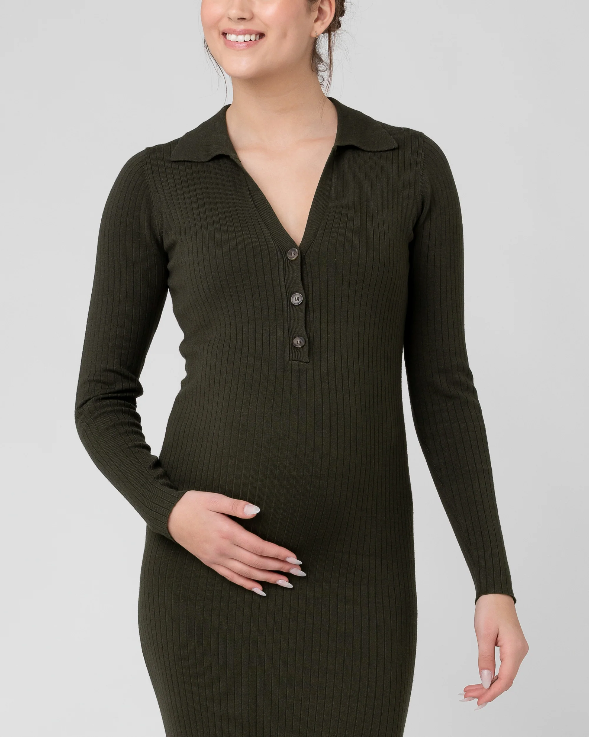 Sammy Knit Polo Dress  Ivy - Image 6