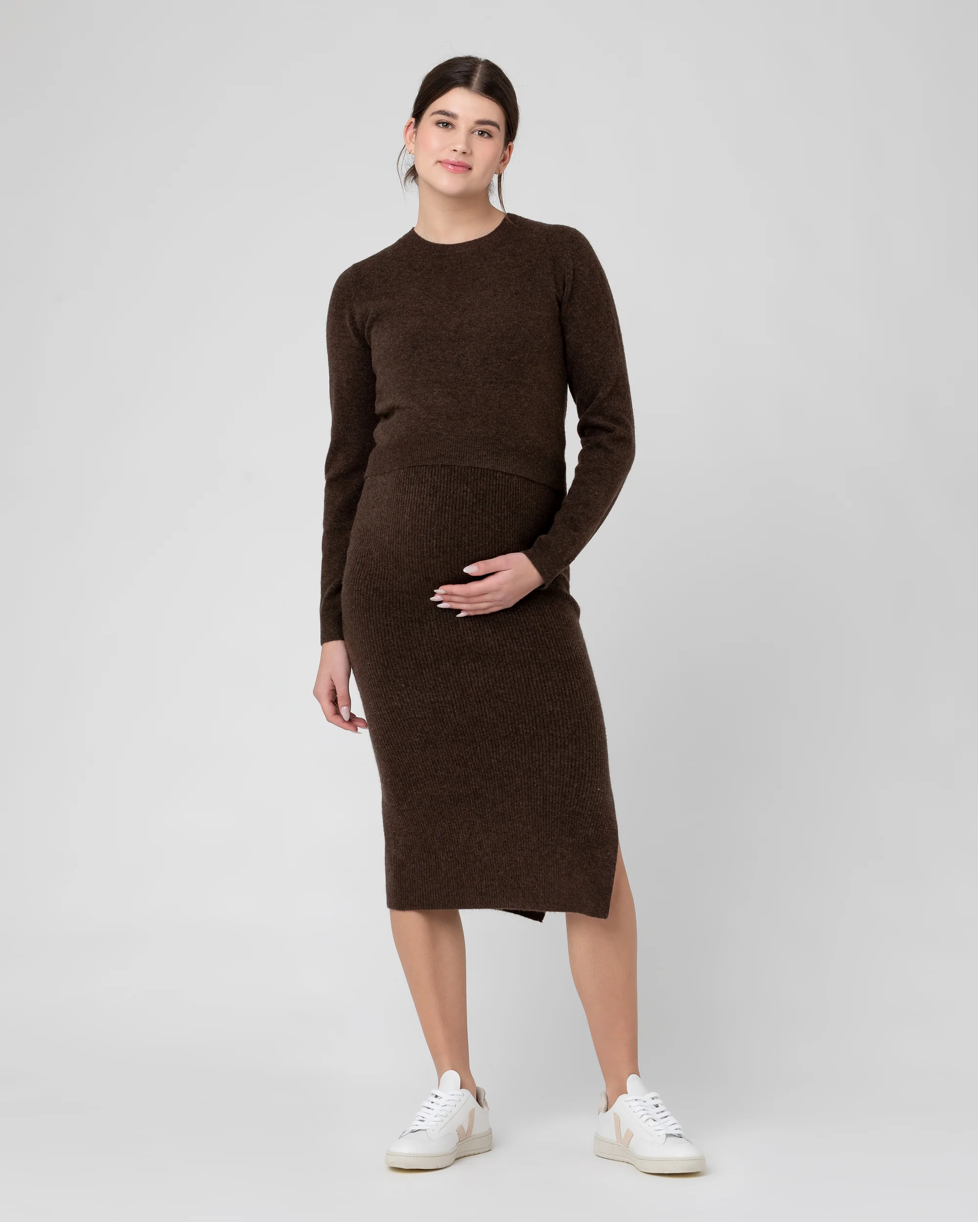 Sandy Detachable Nursing Knit  Chocolate - Image 6