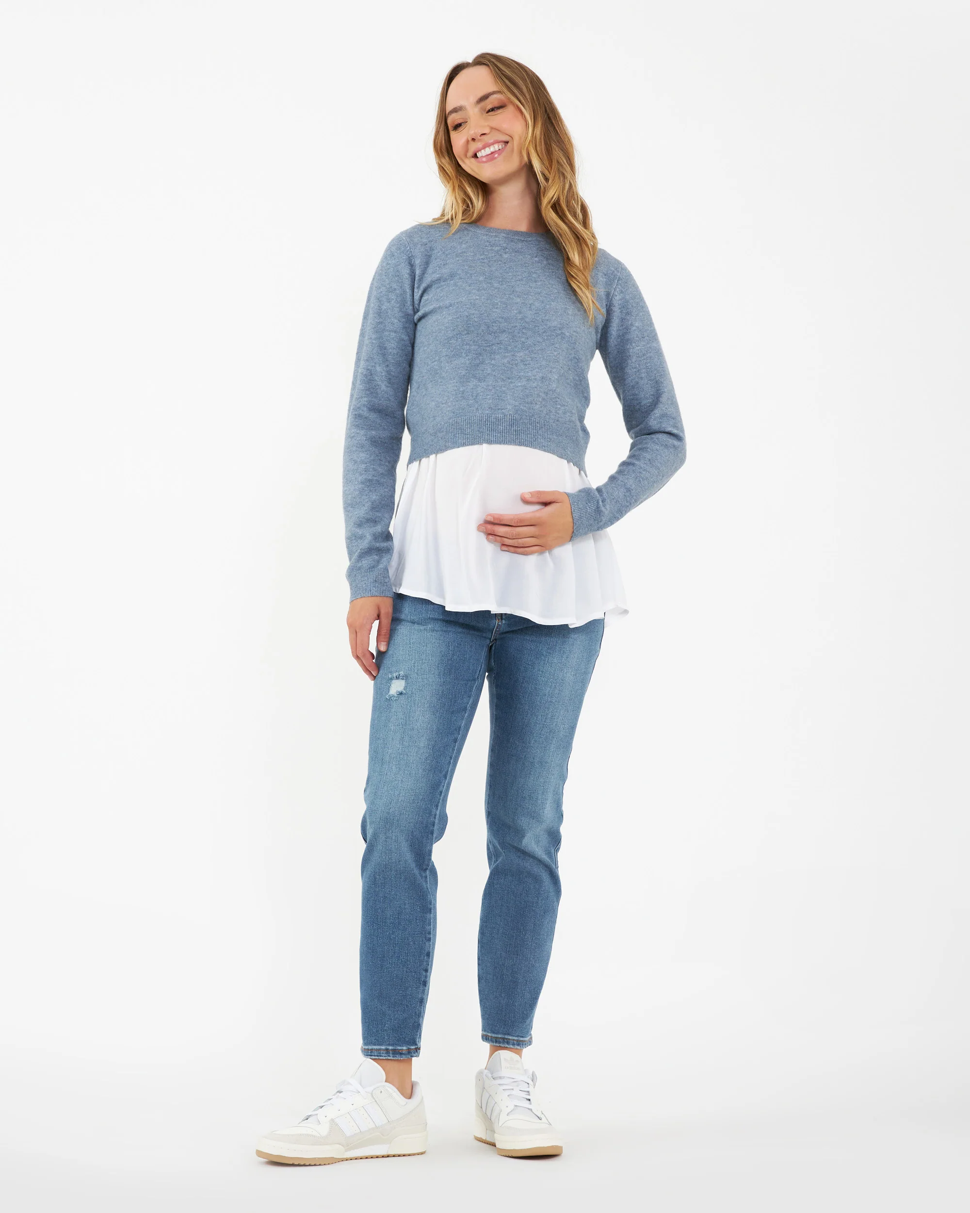 Sandy Detachable Nursing Knit  Denim Marle - Image 6