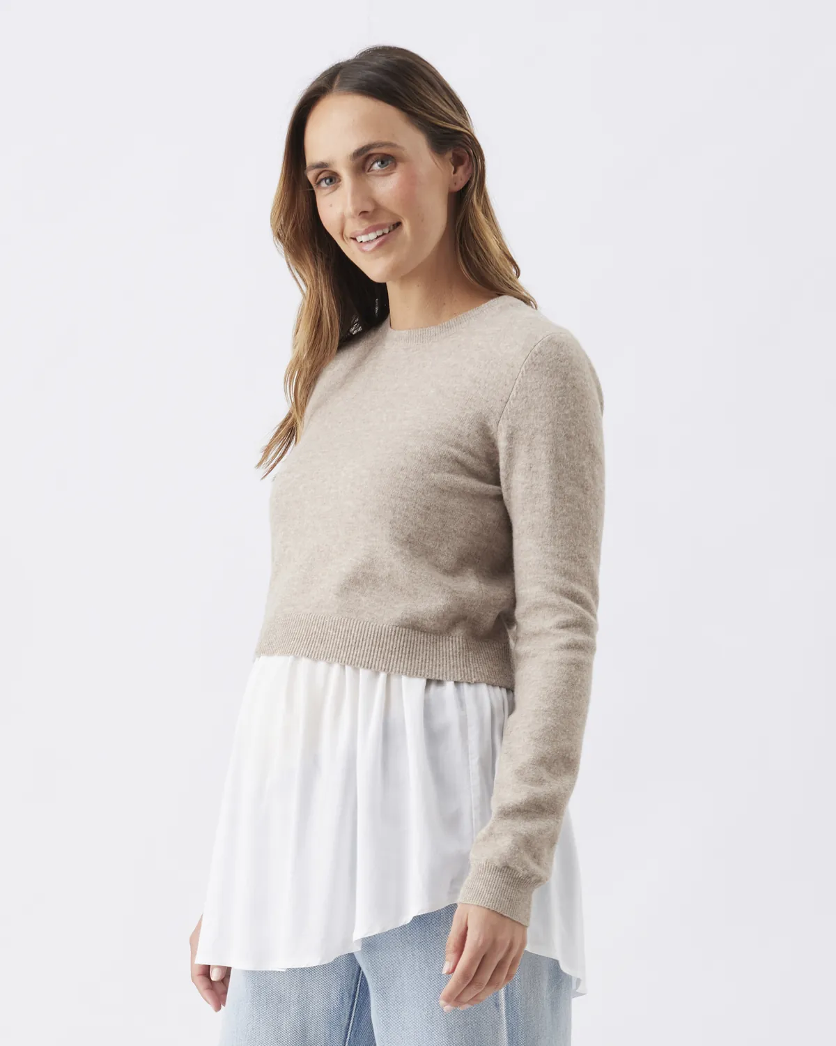 Sandy Detachable Nursing Knit  Latte - Image 3