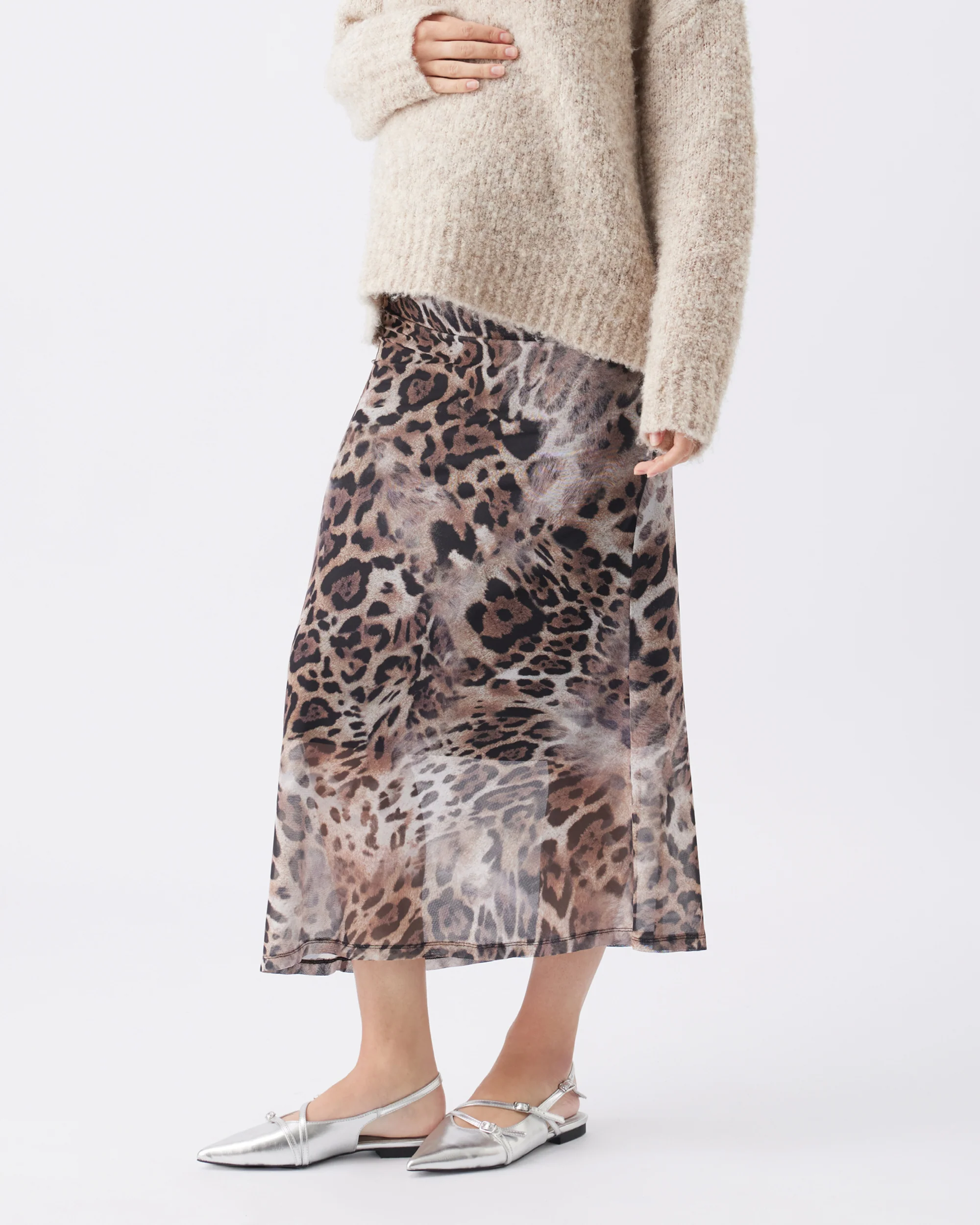 Savannah Mesh Skirt Latte - Image 4