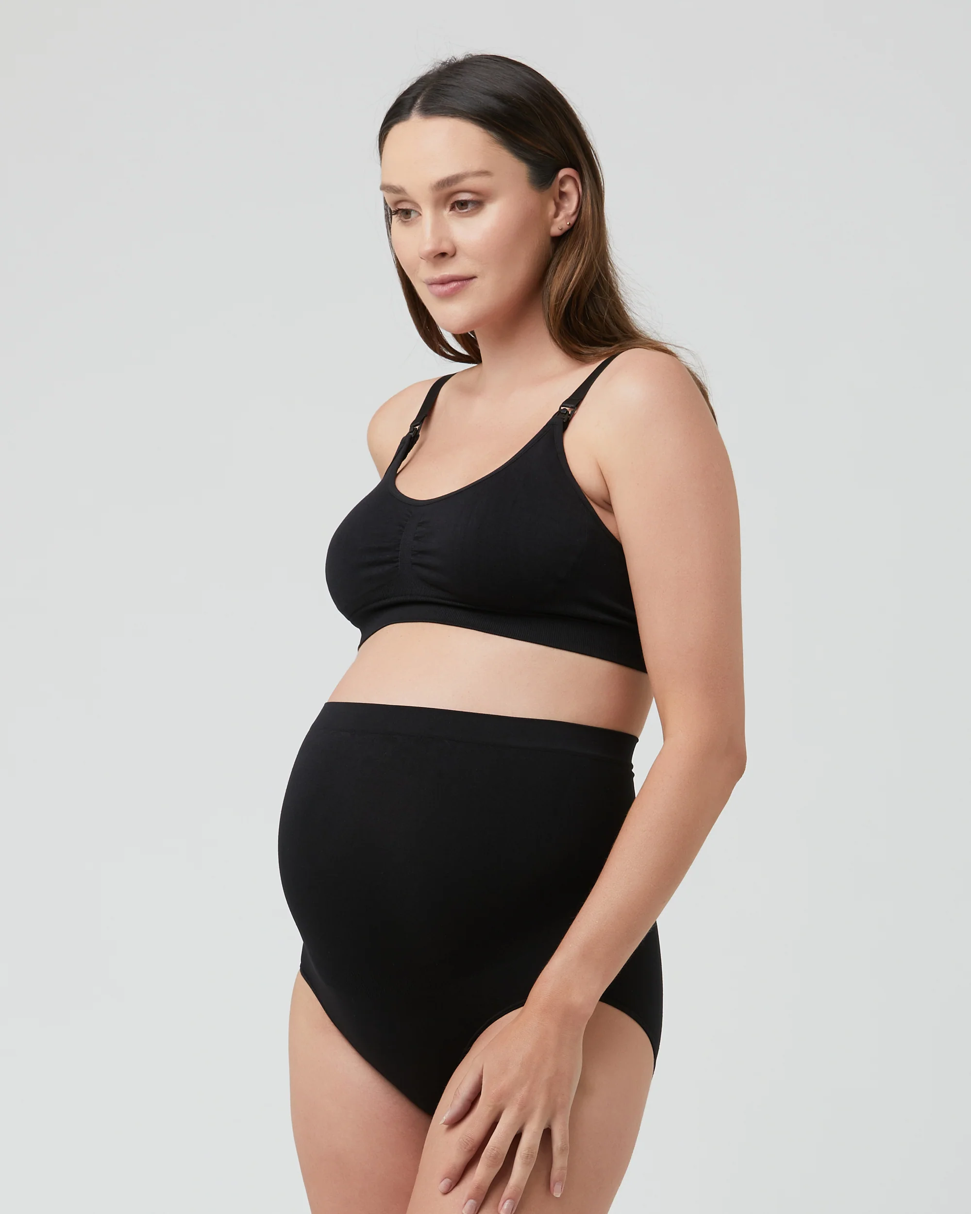 Seamless Nursing Bra Black - Image 3