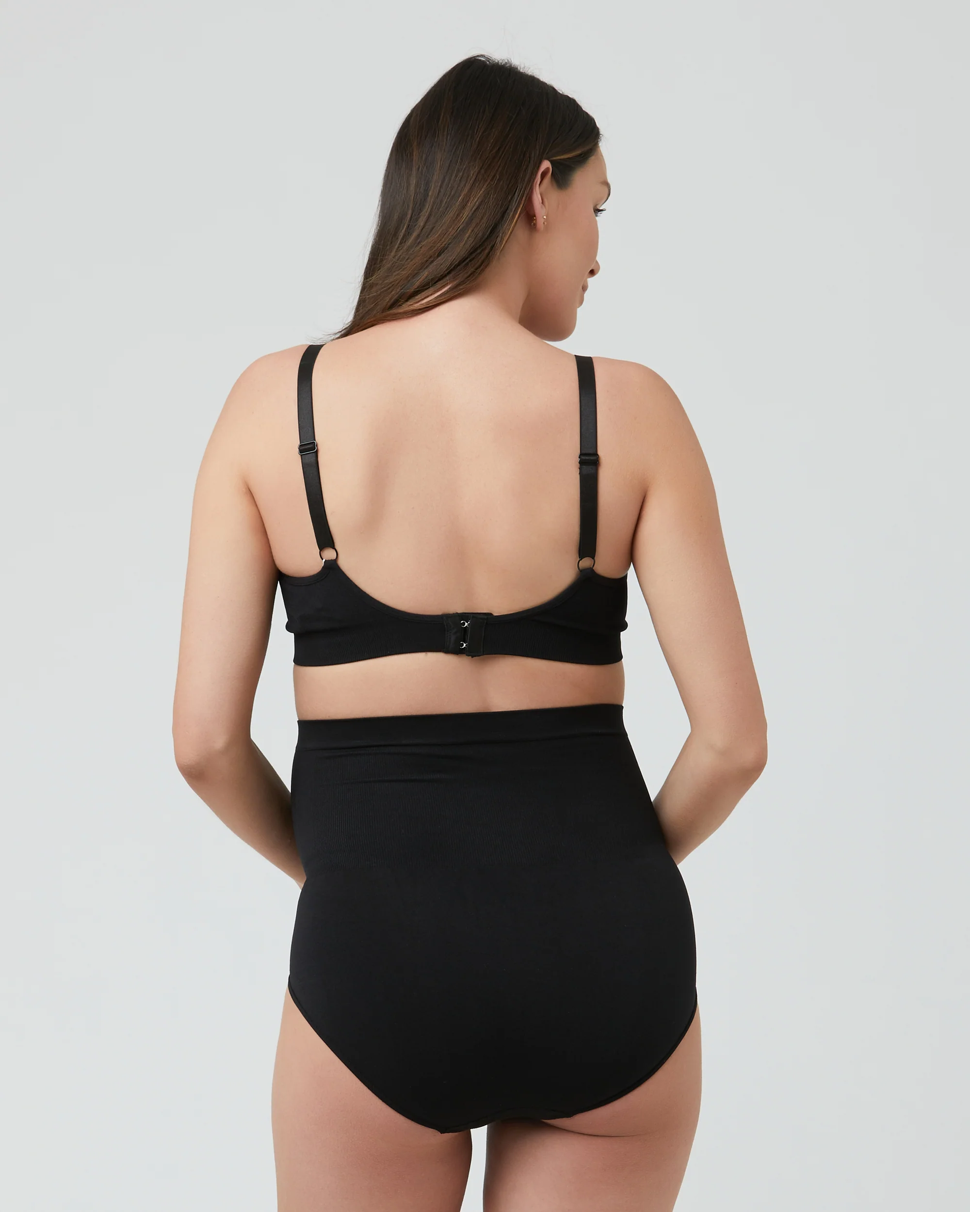 Seamless Nursing Bra Black - Image 5