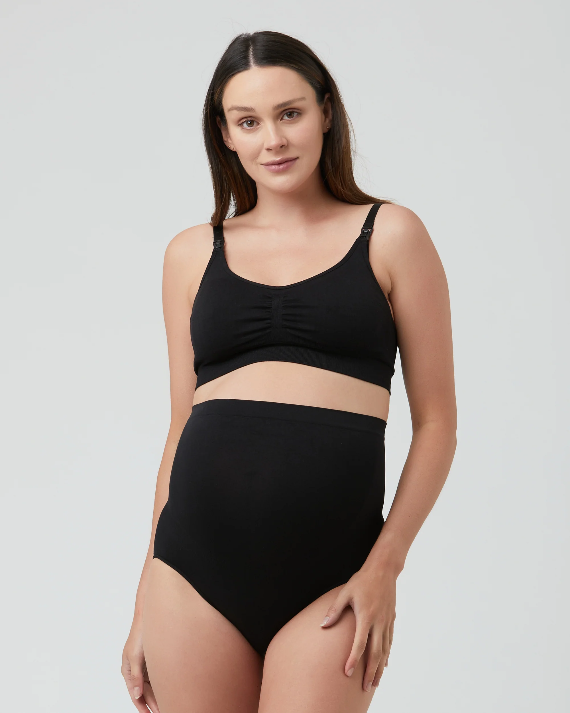 Seamless Pumping & Nursing Bra Black