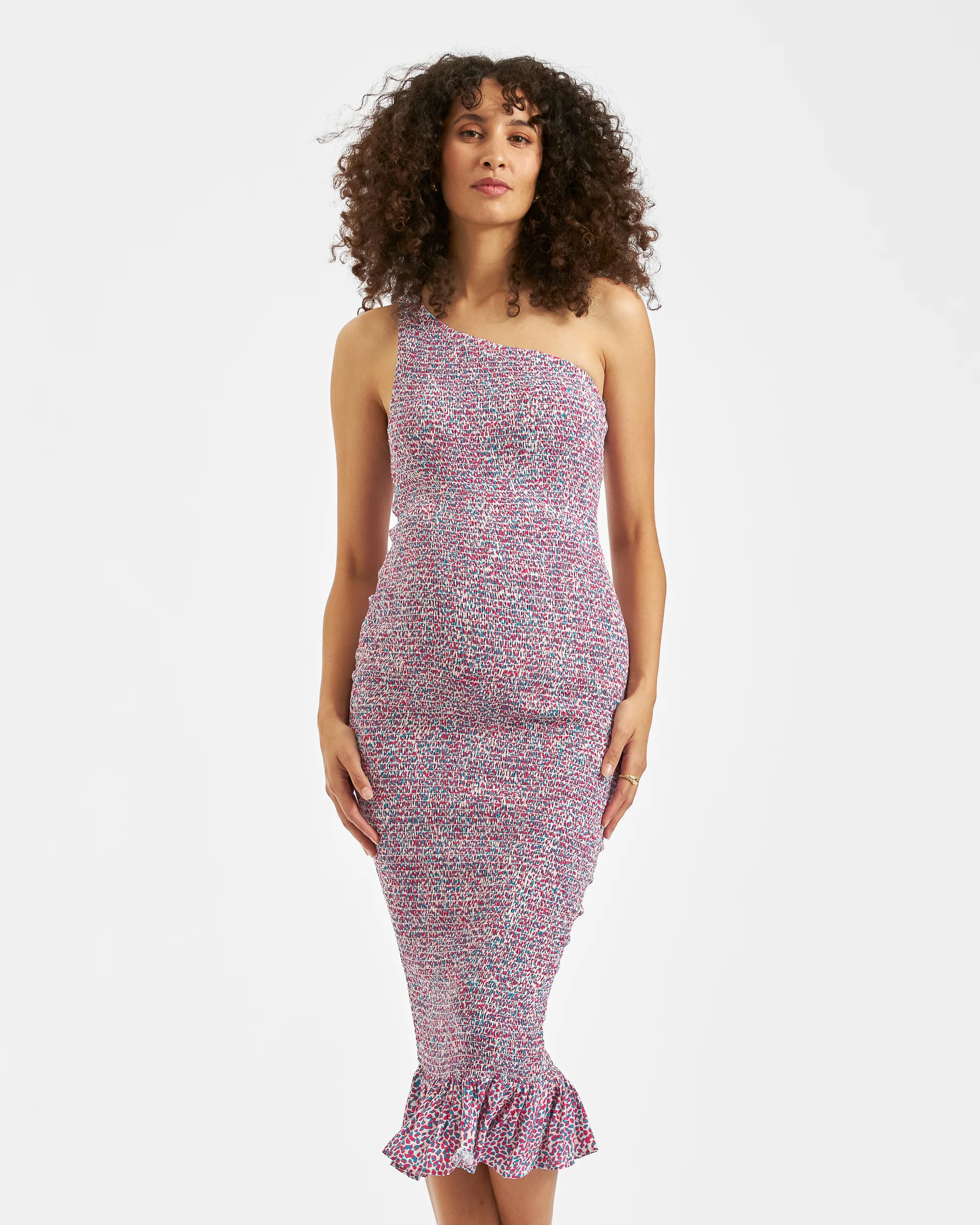 Skipper One Shoulder Dress Pink / Blue