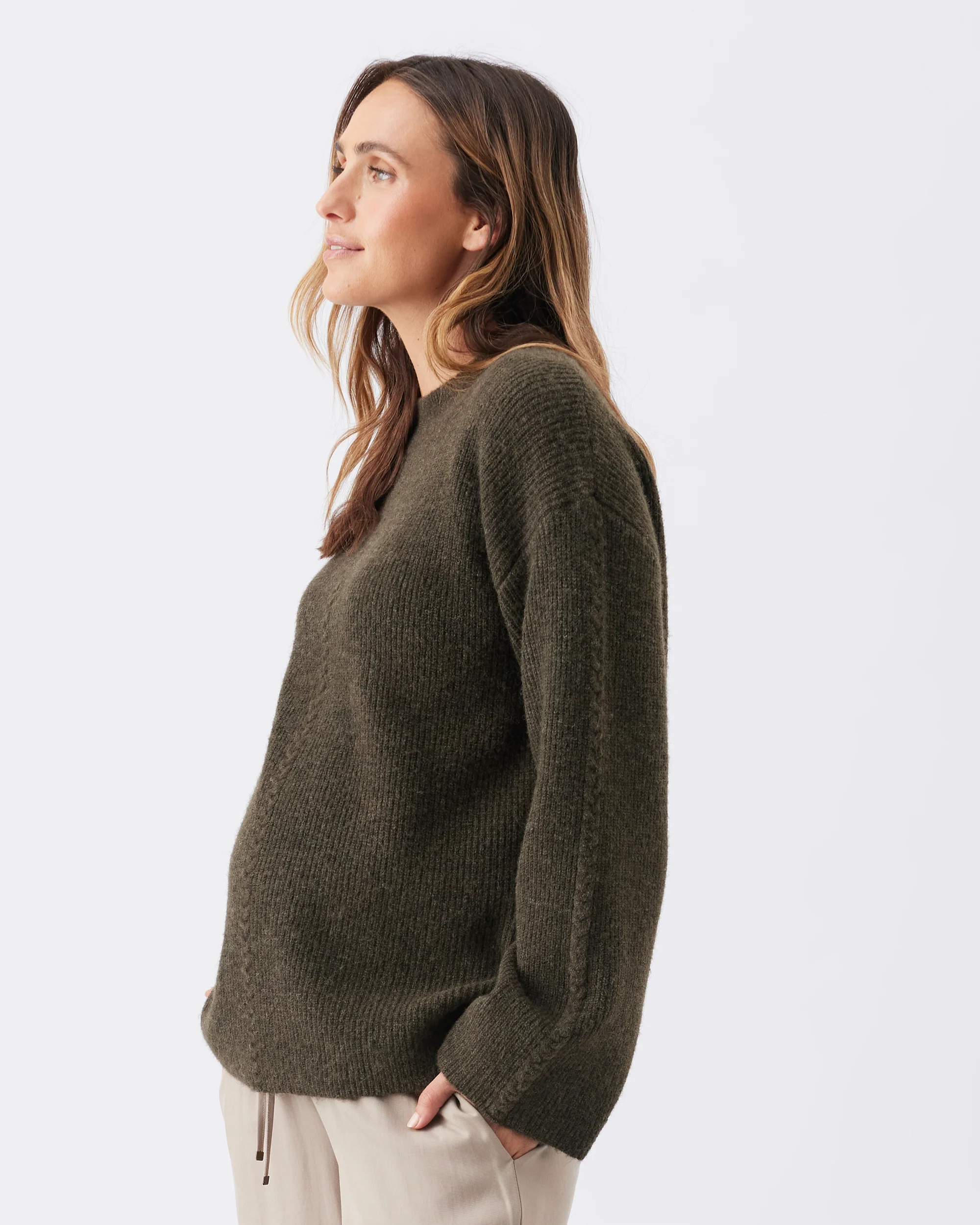 Starci Cable Knit  Khaki - Image 3