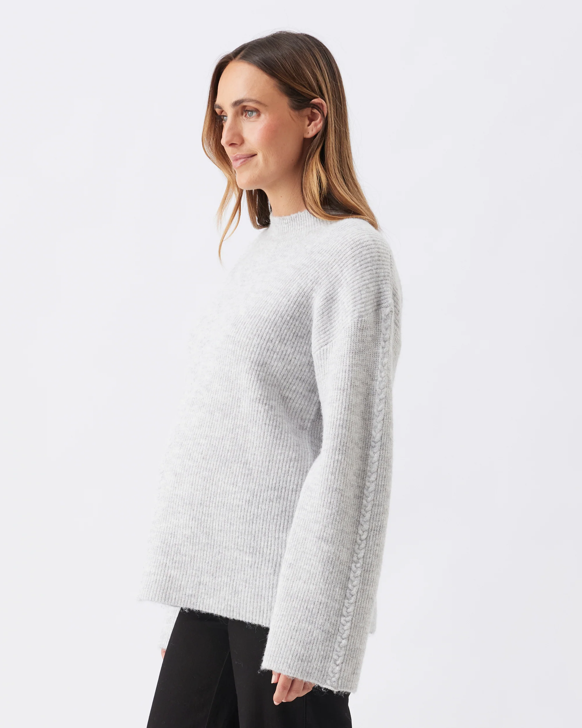 Starci Cable Knit  Silver Marle - Image 3