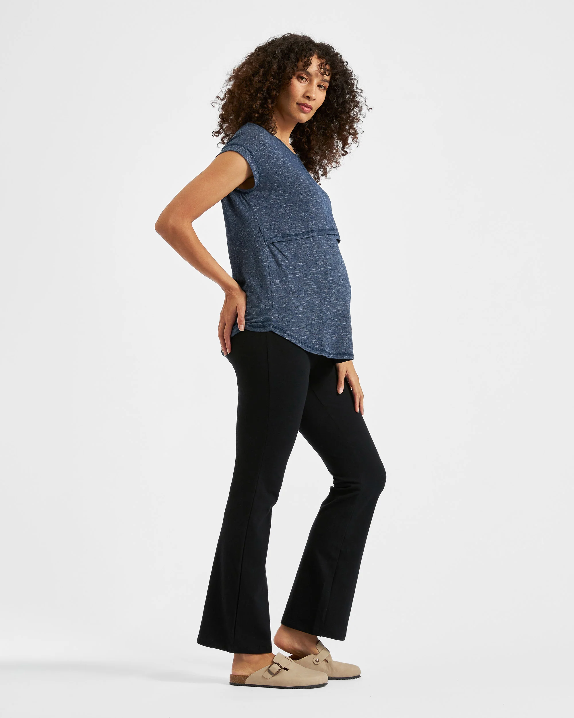 Dreamy Nursing Tee Denim - Image 5