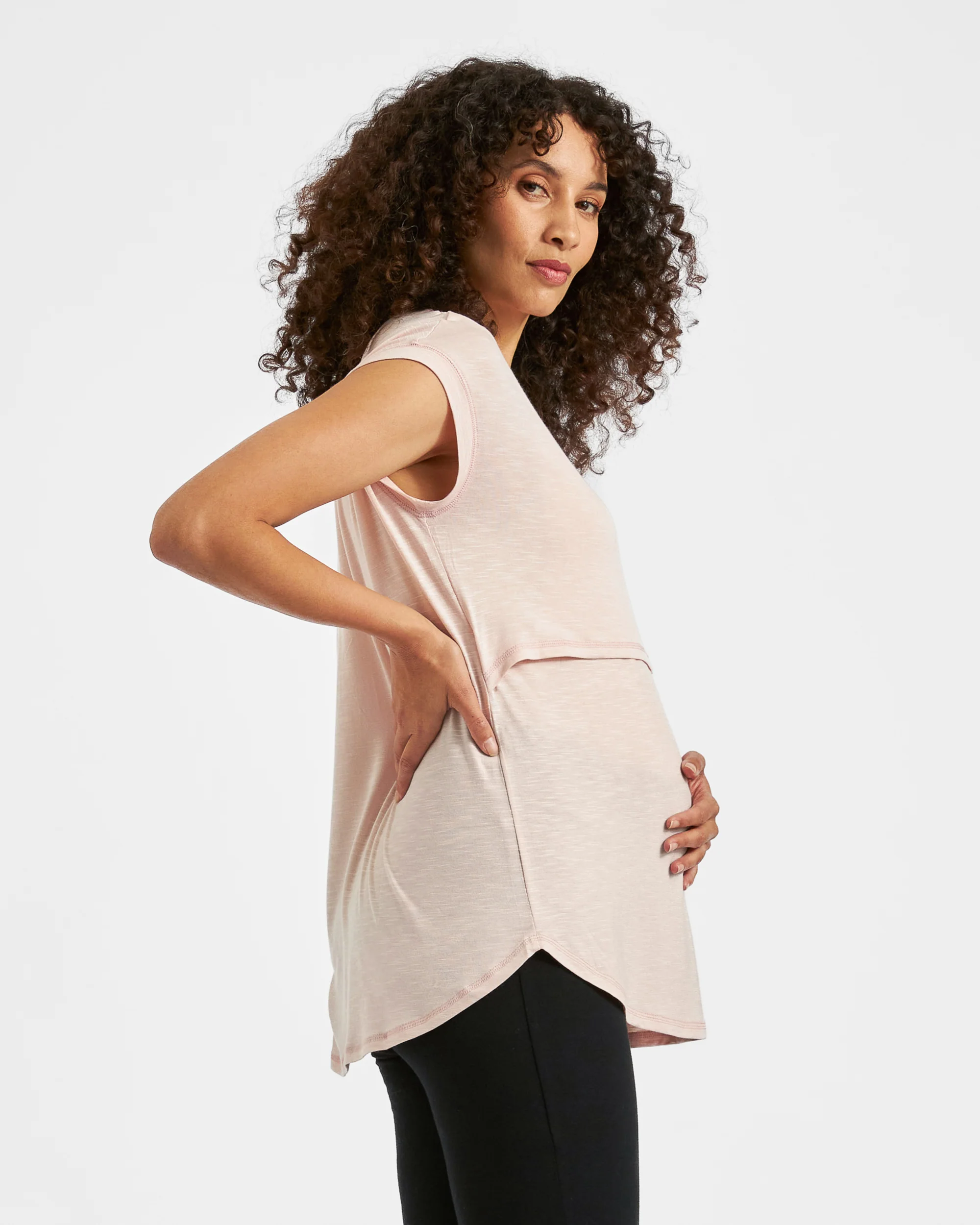 Dreamy Nursing Tee Pink Sand - Image 3
