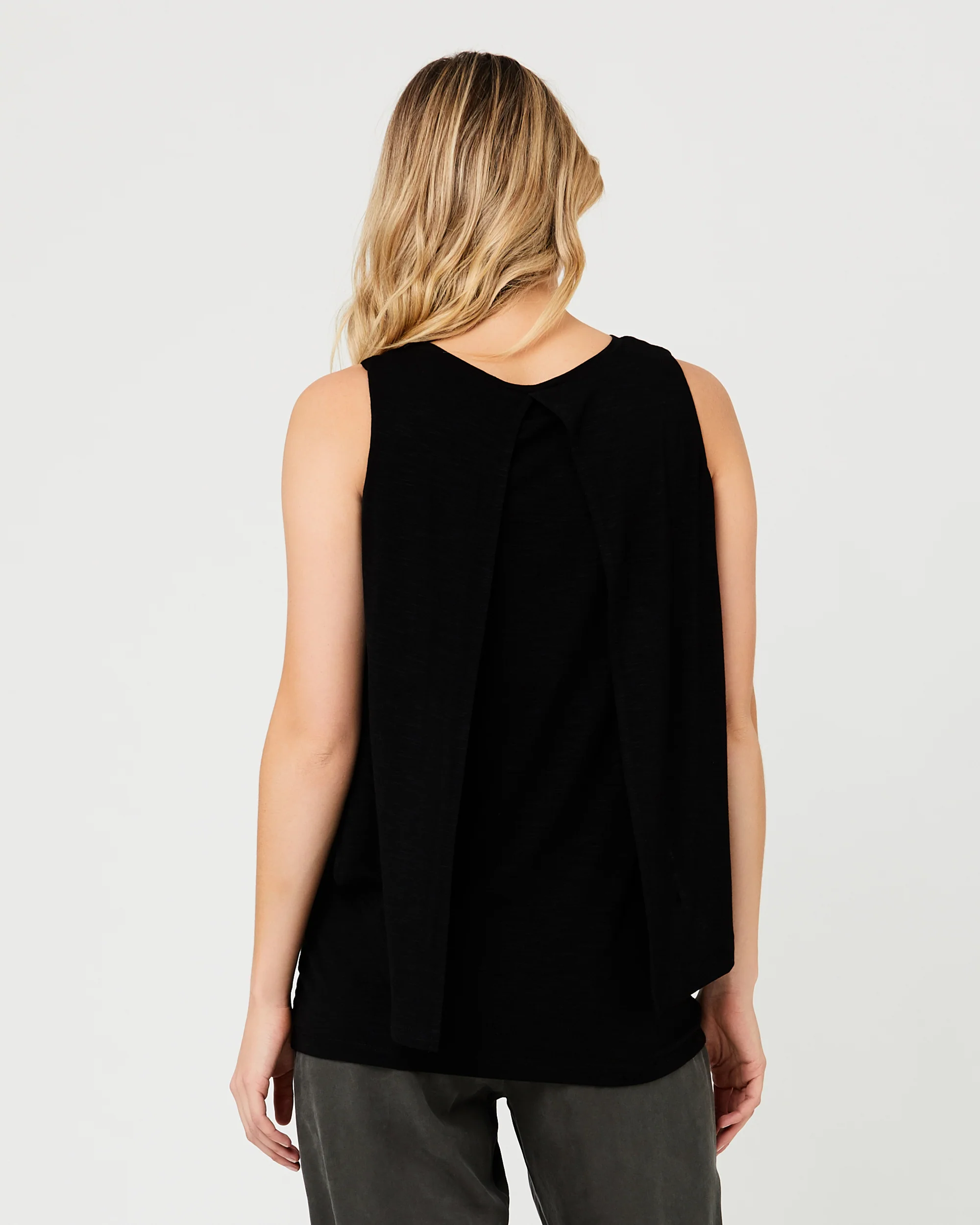 Summer Swing Back Nursing Tank Black - Image 3