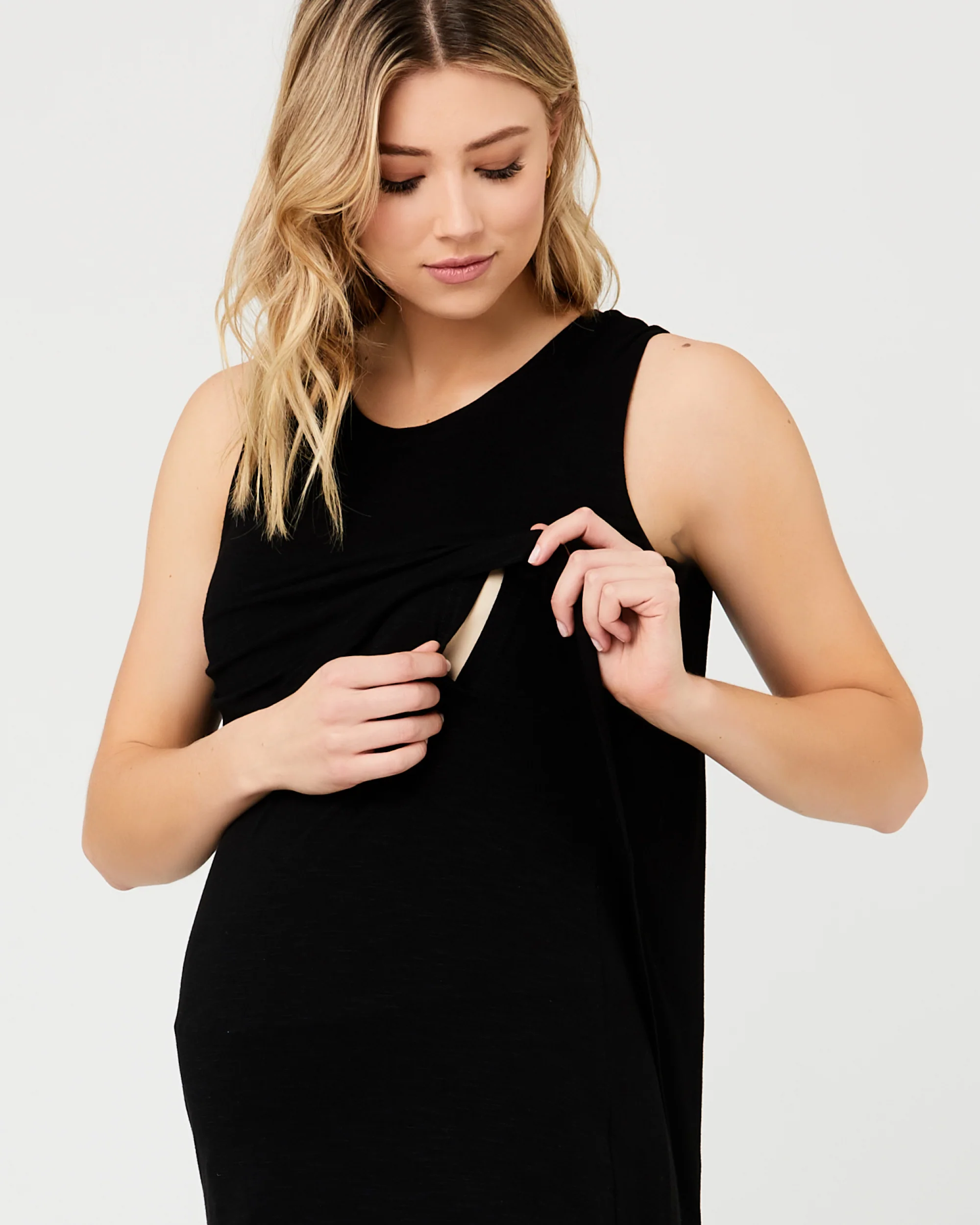 Summer Swing Back Nursing Tank Black - Image 4