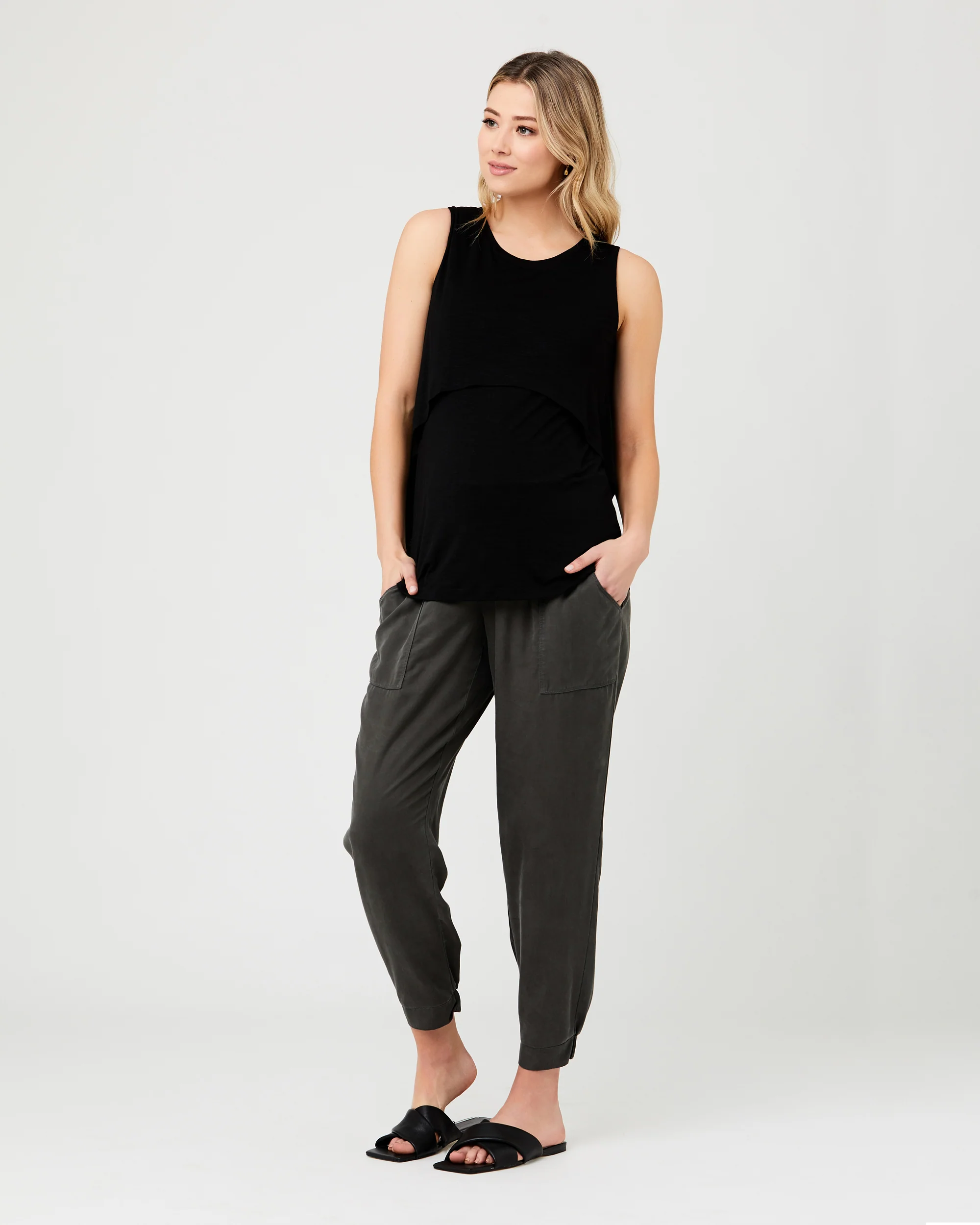 Summer Swing Back Nursing Tank Black - Image 6