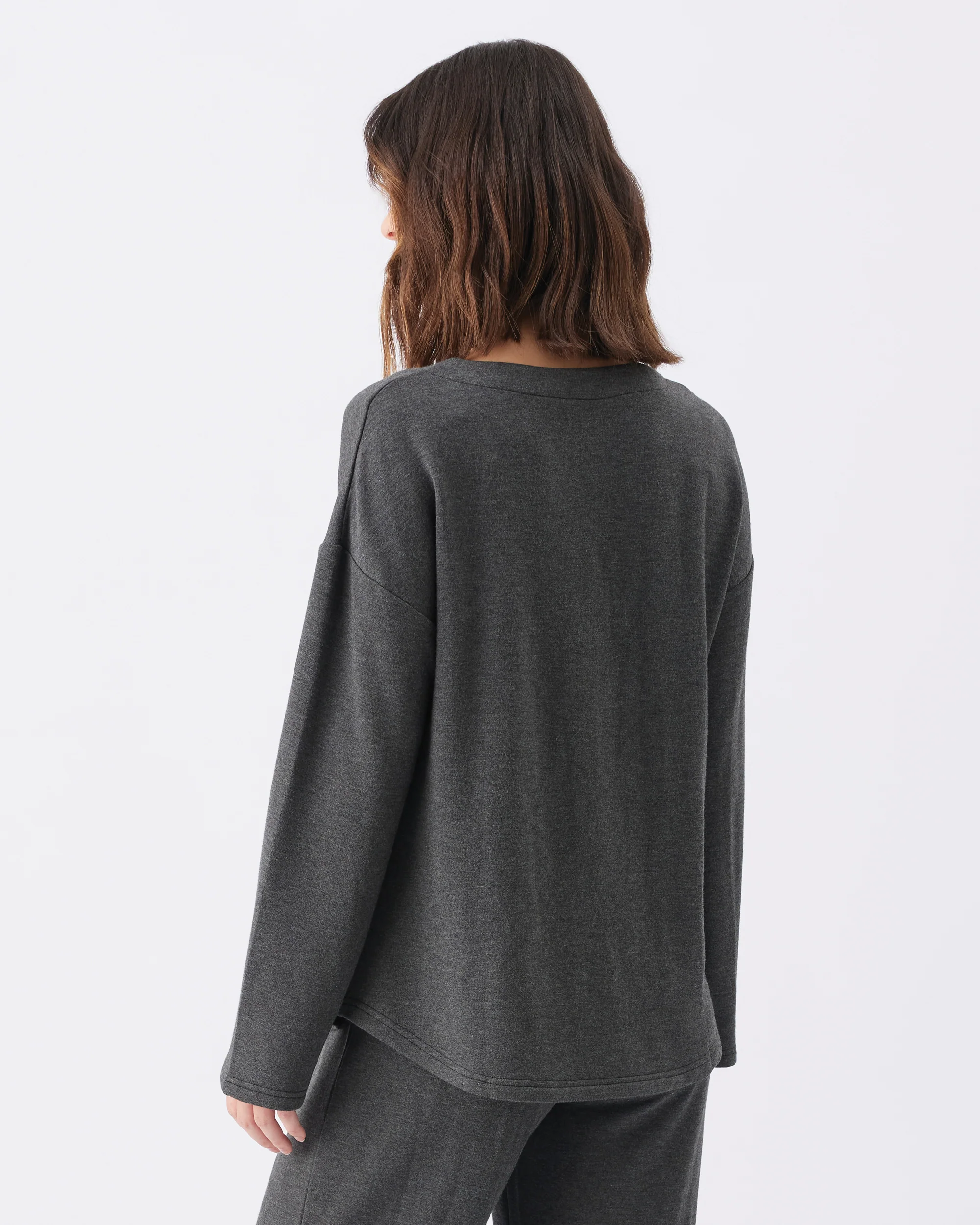 Super Soft Nursing Top Charcoal Marle - Image 4
