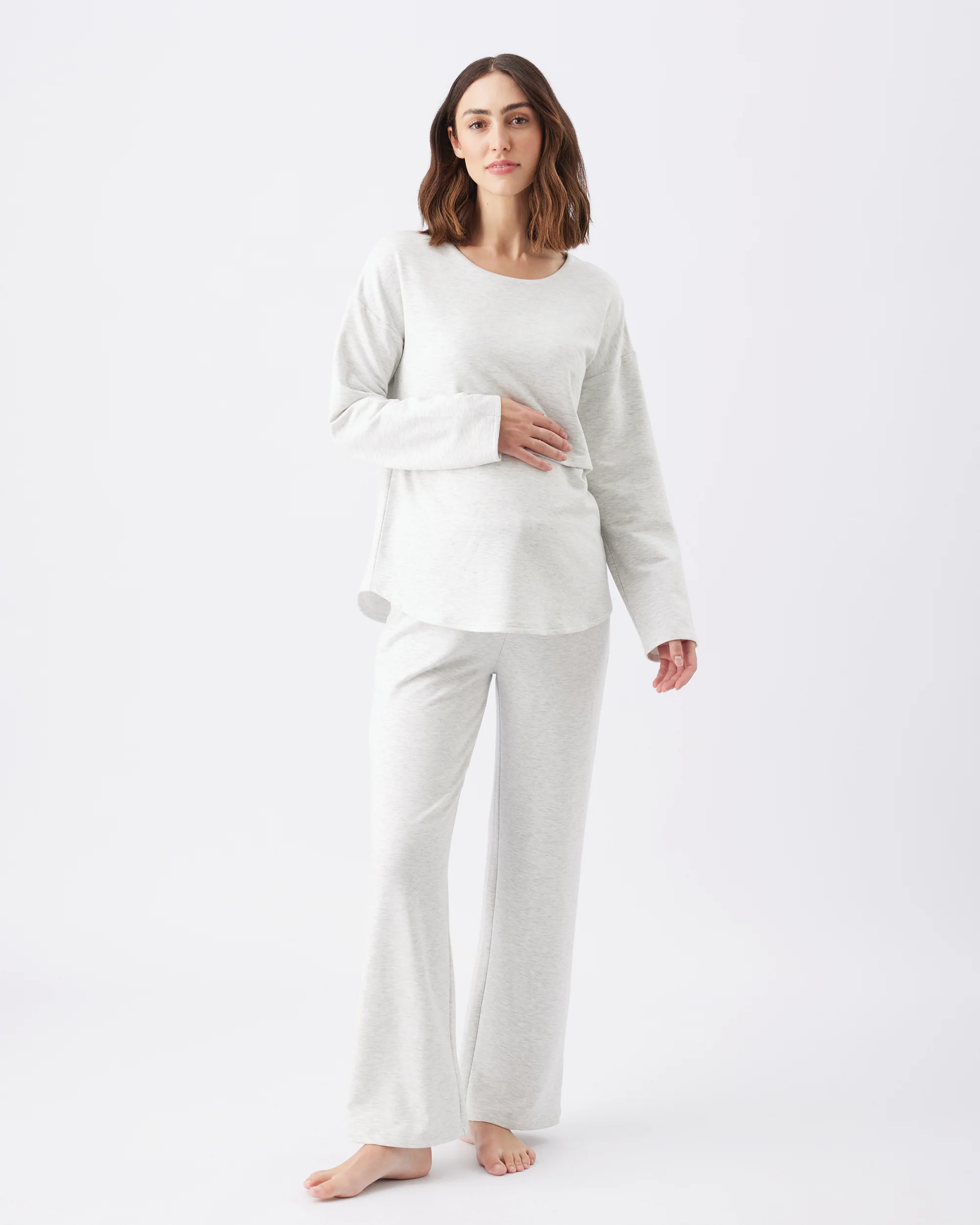 Super Soft Nursing Top Silver Marle - Image 4