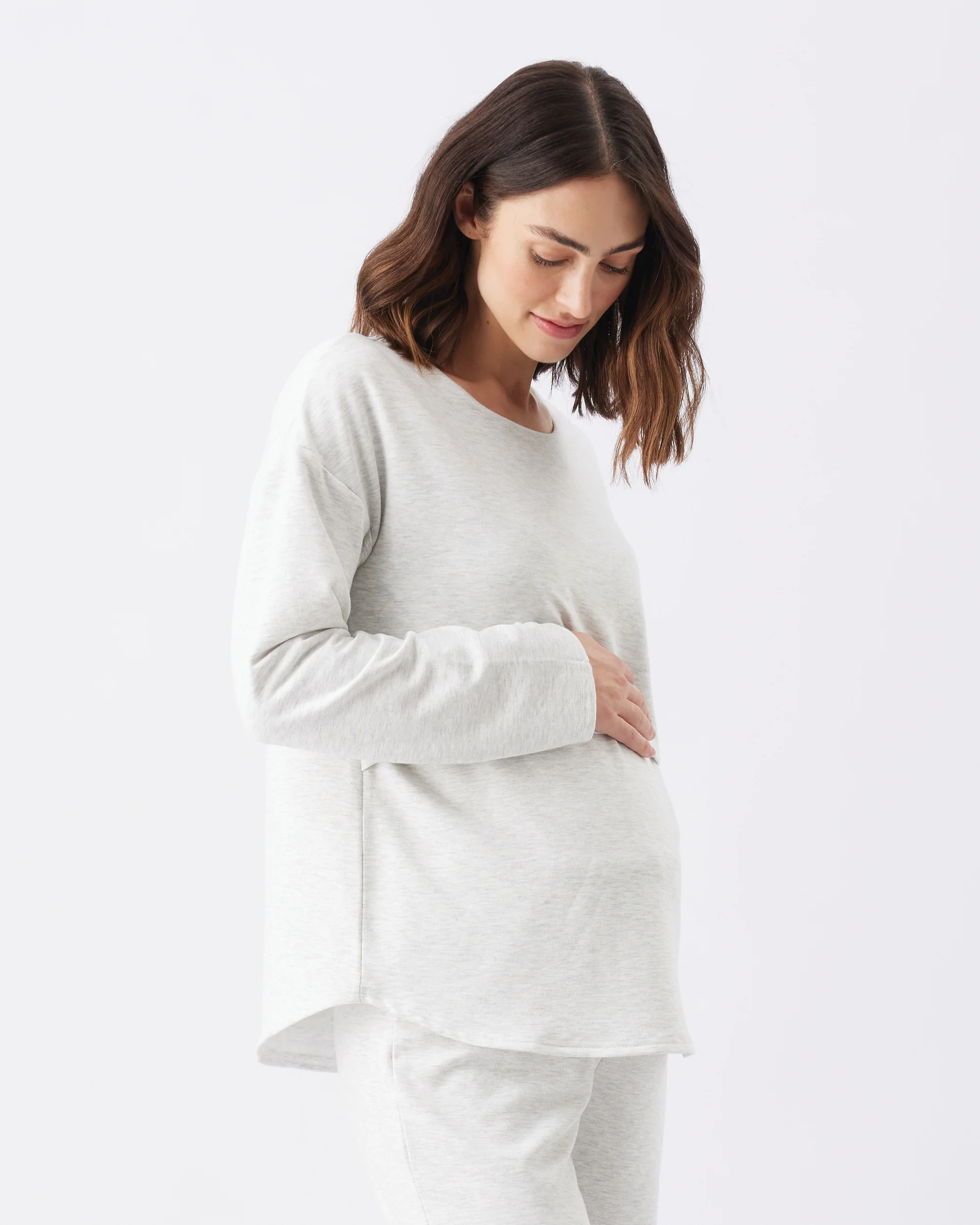 Super Soft Nursing Top Silver Marle - Image 5