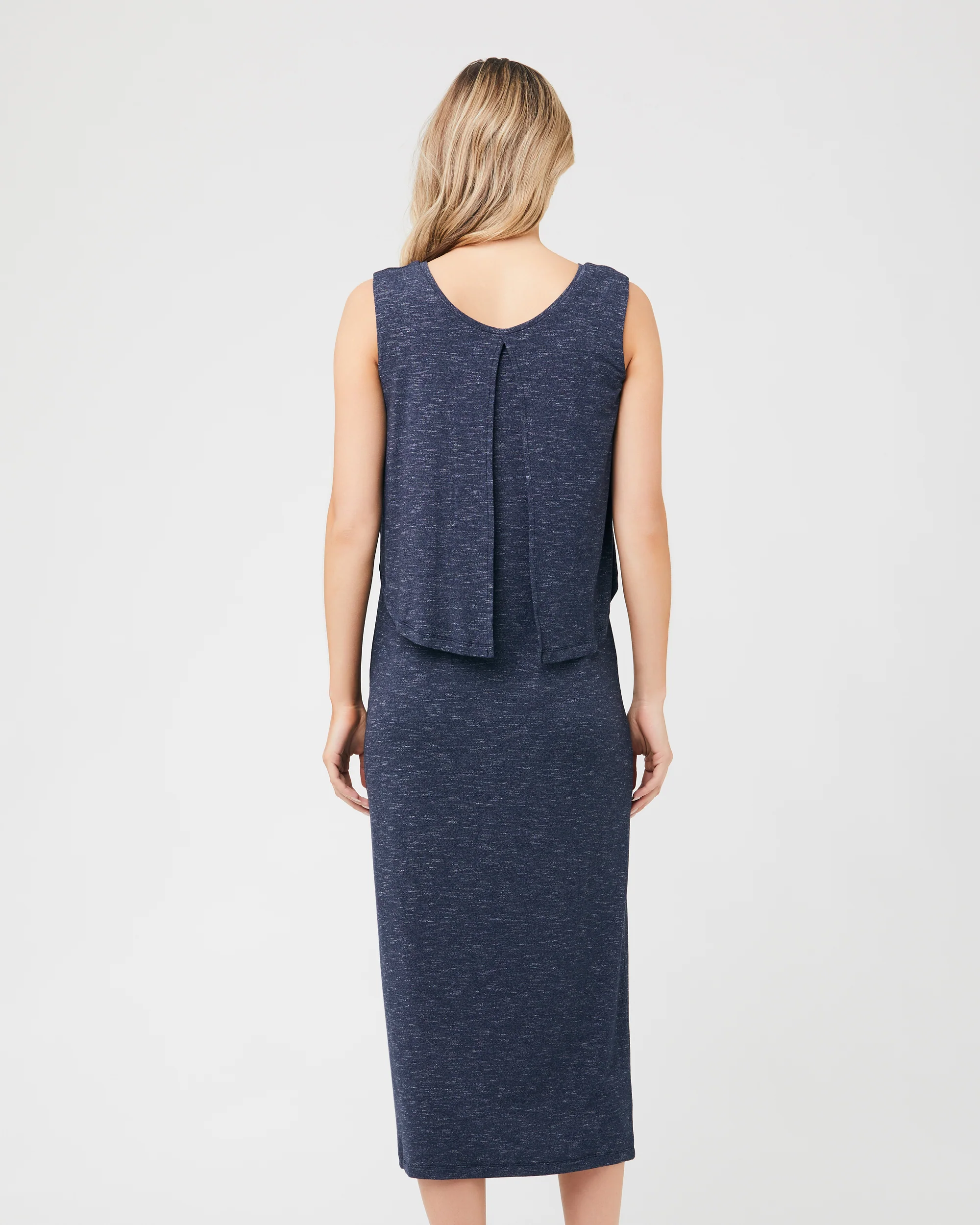 Swing Back Nursing Maxi Dress Denim - Image 3