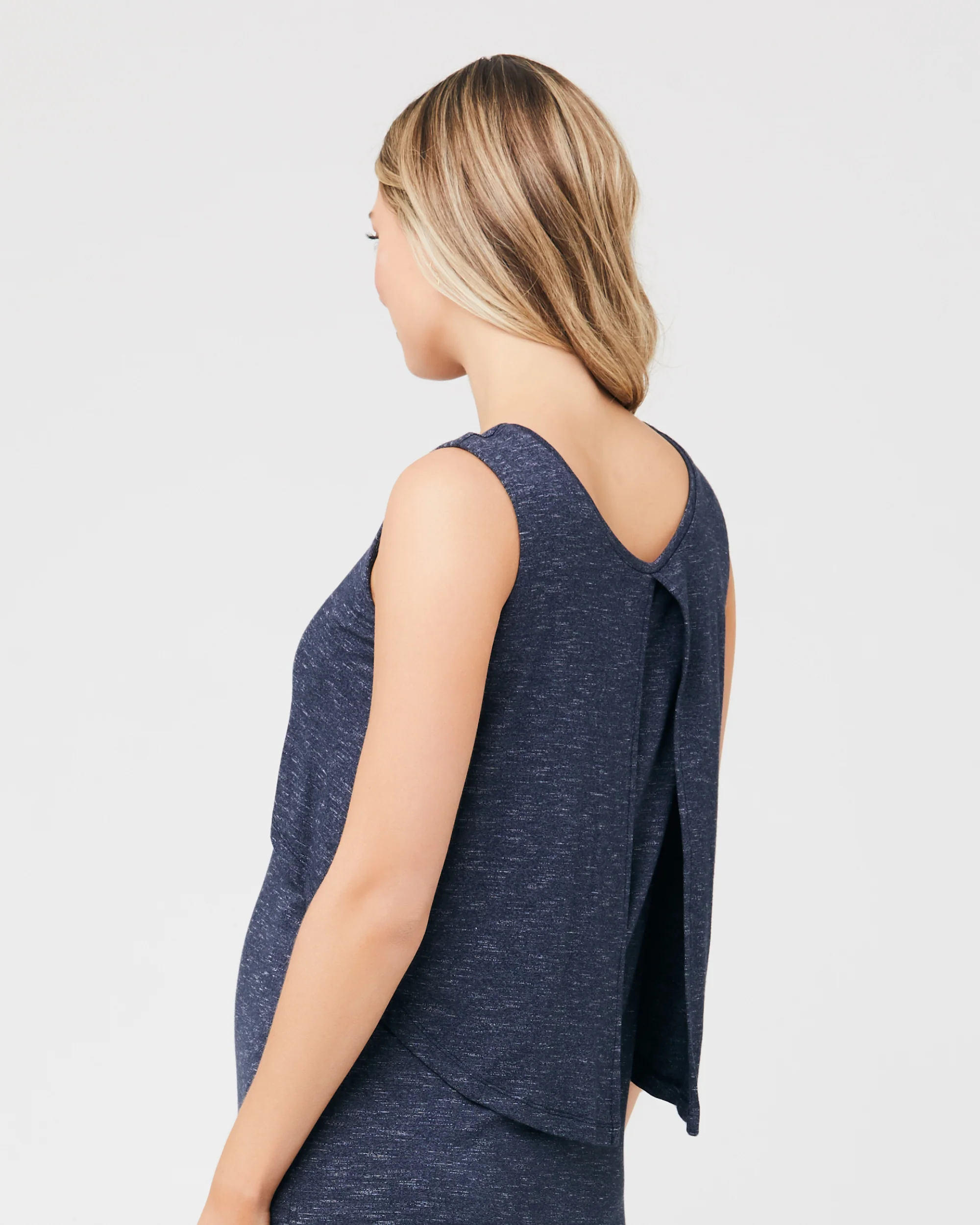 Swing Back Nursing Maxi Dress Denim - Image 6