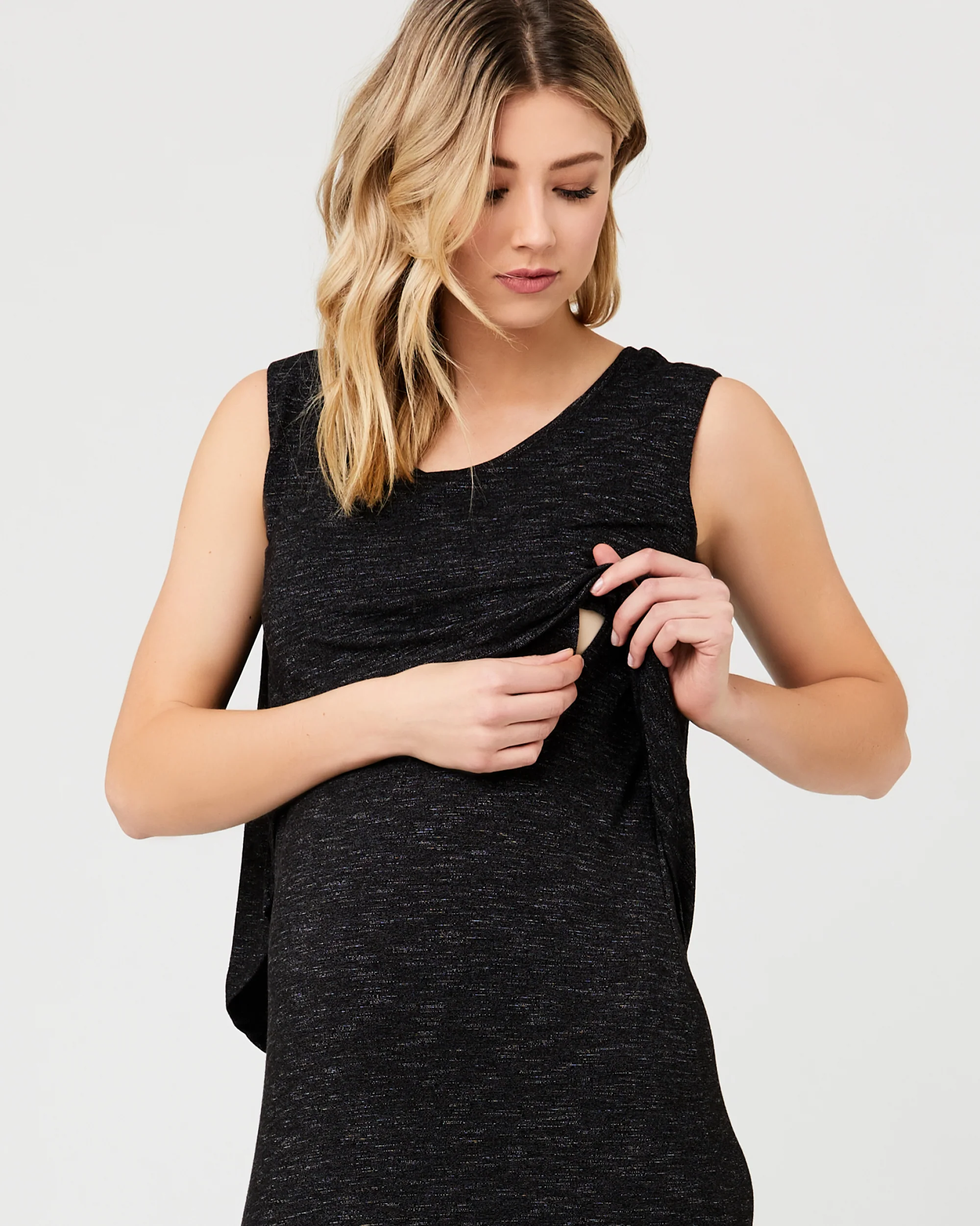 Swing Back Nursing Maxi Dress Granite - Image 4
