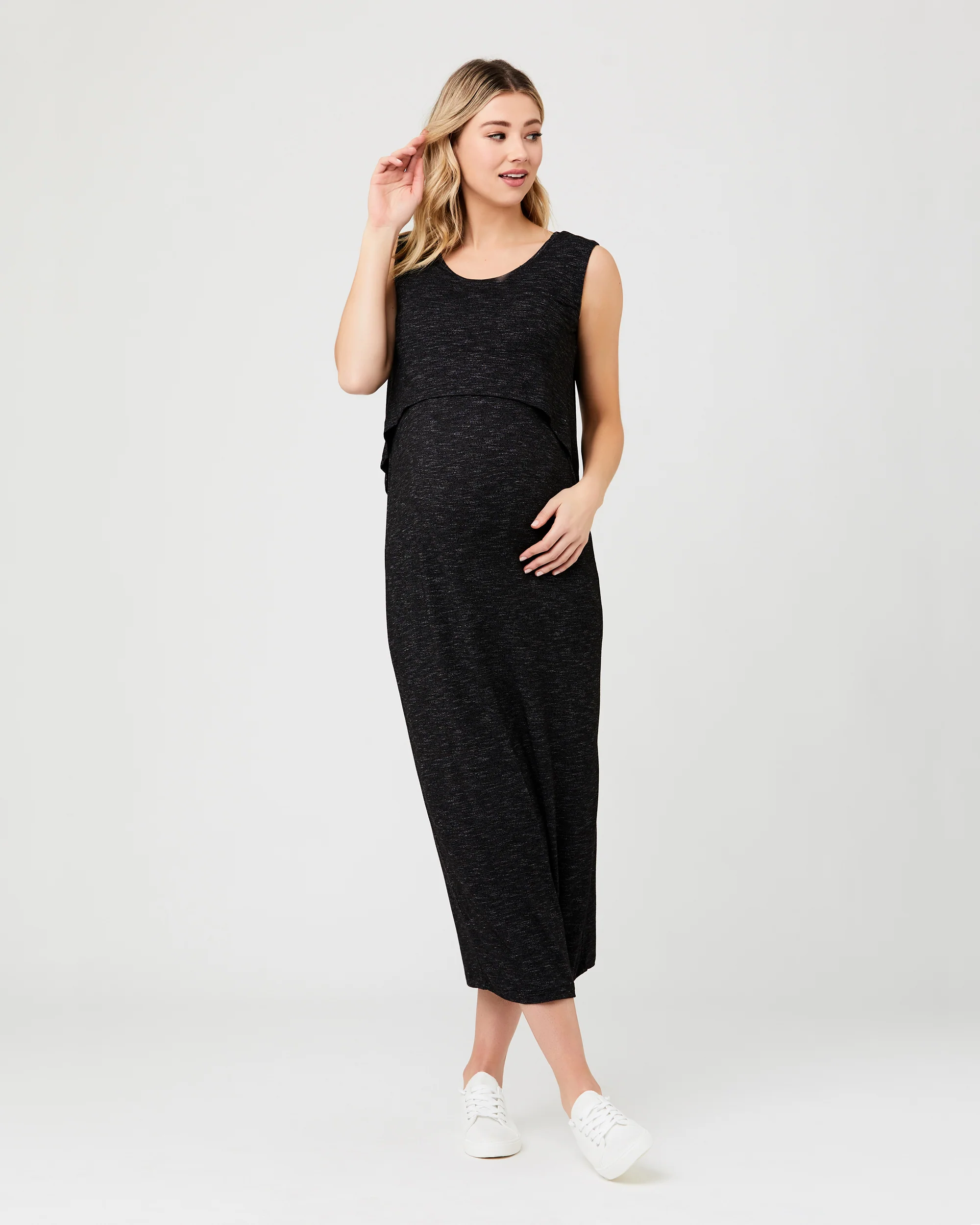 Swing Back Nursing Maxi Dress Granite - Image 5