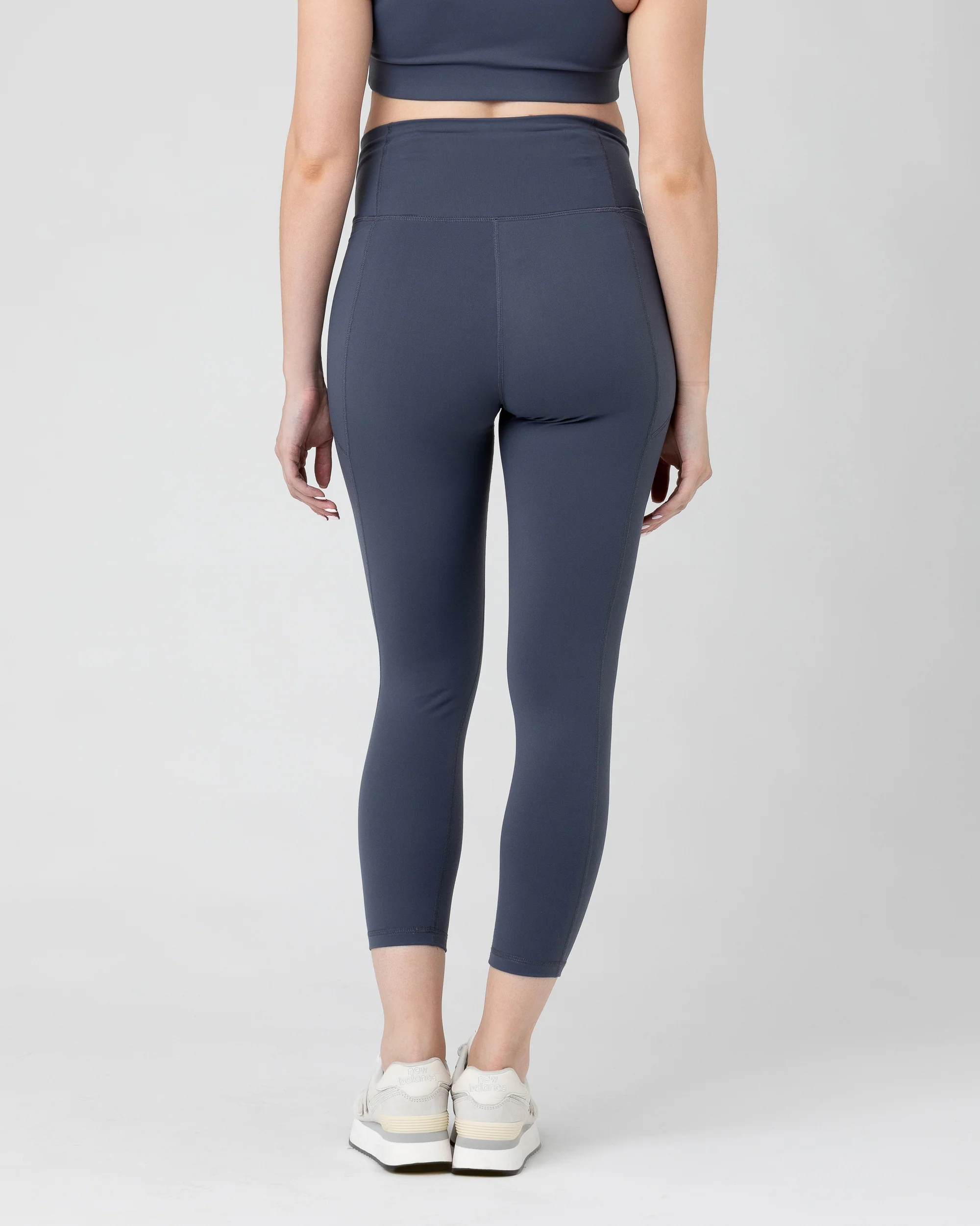 Tempo Crop Legging Blue Steel - Image 3