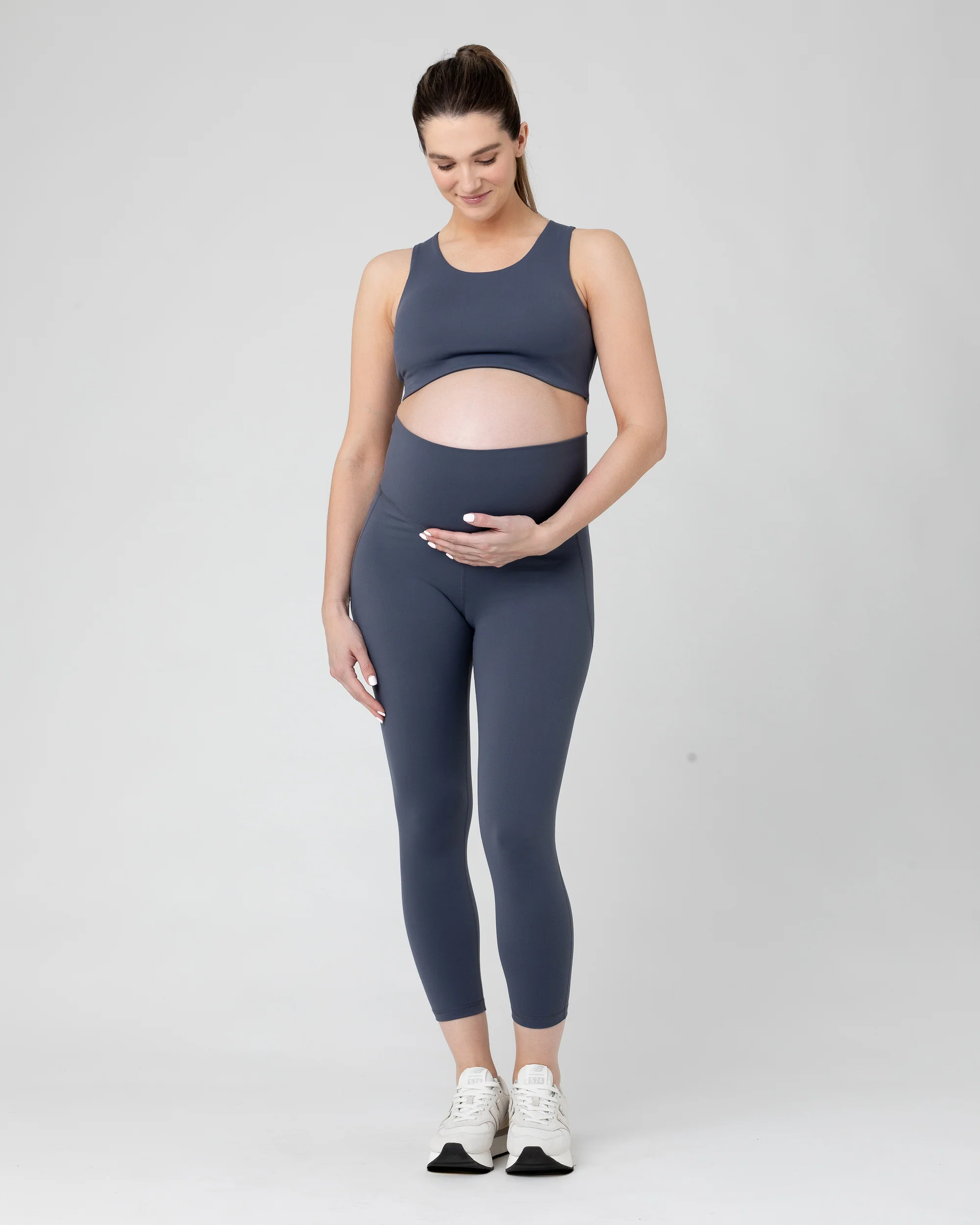 Tempo Crop Legging Blue Steel - Image 5