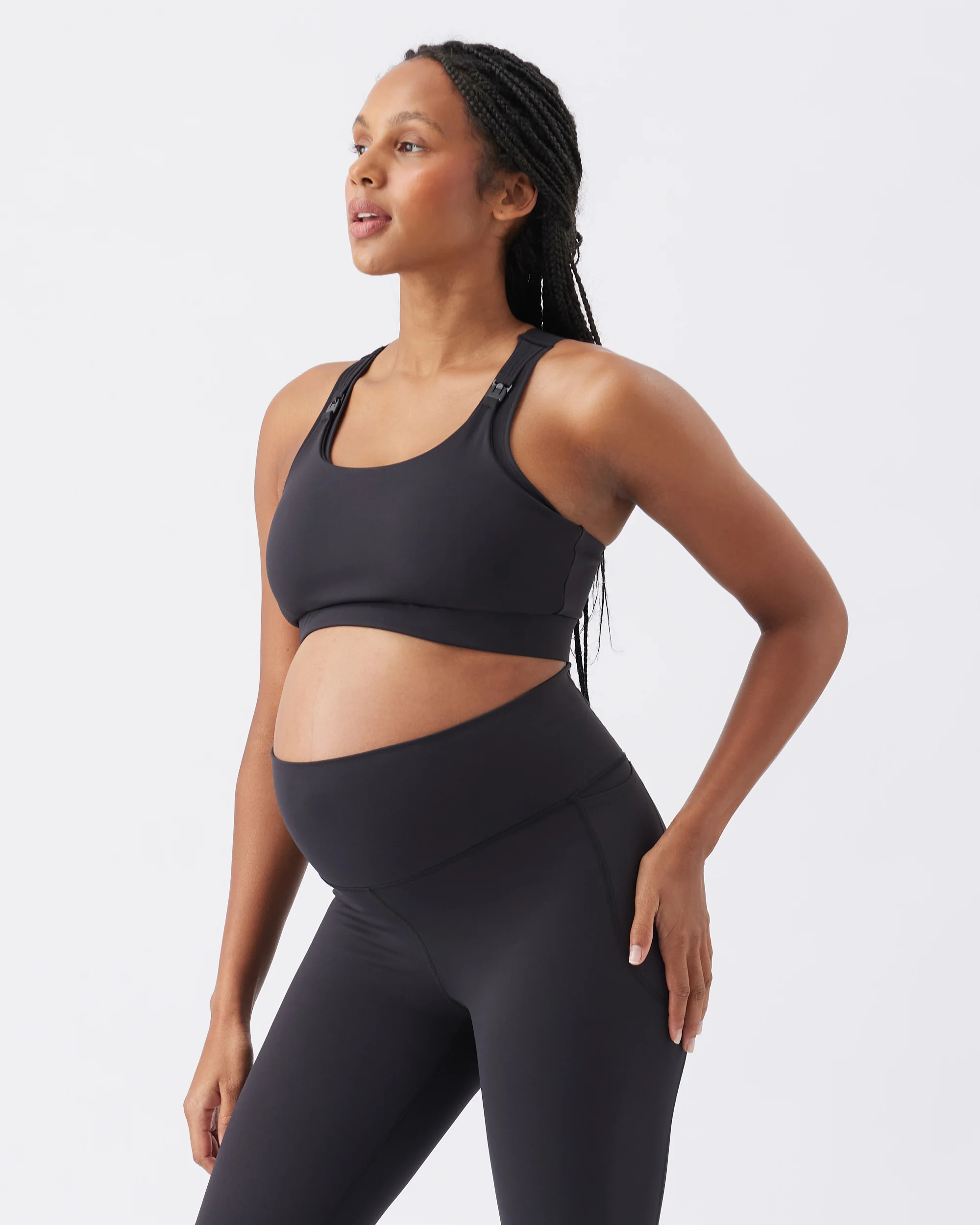 Tempo Nursing Crop Top Black - Image 3