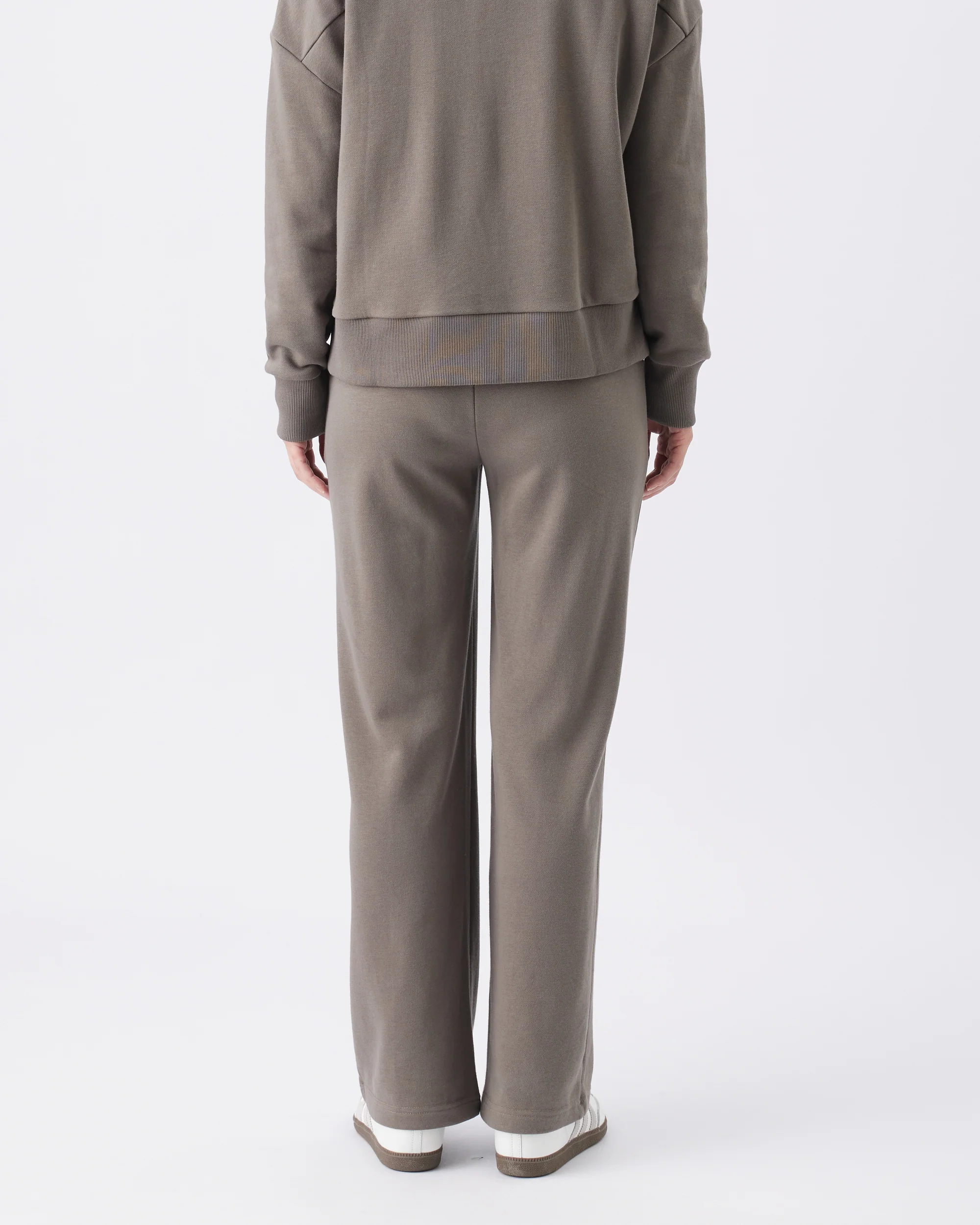 Terry Wide Leg Jogger  Earth - Image 3