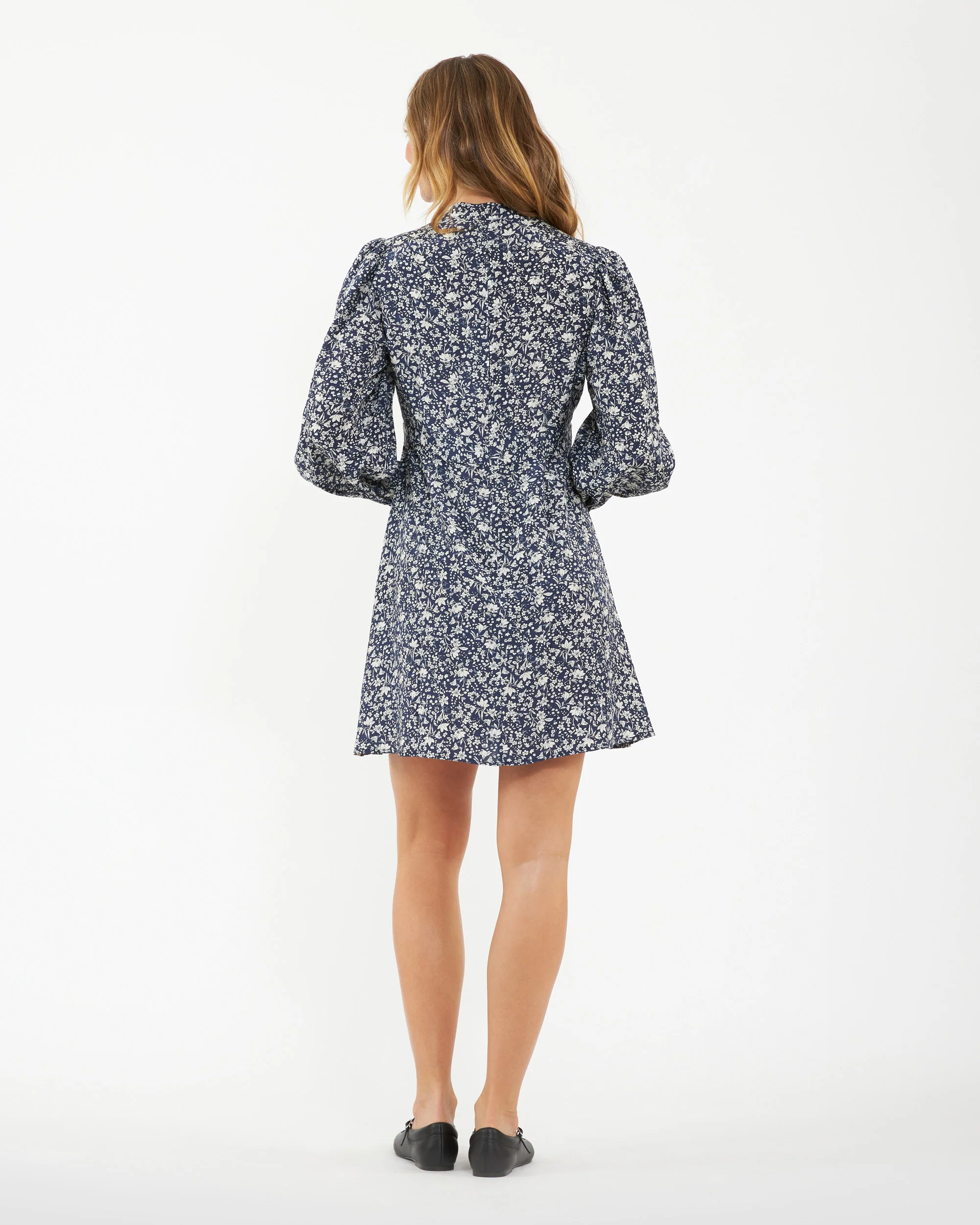 Thea Dress  Navy / White - Image 5