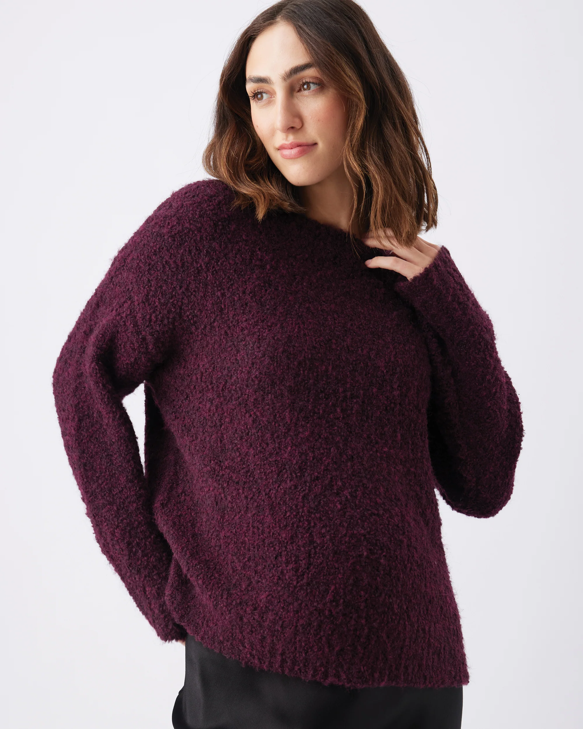 Theo Cosy Knit  Burgundy - Image 6