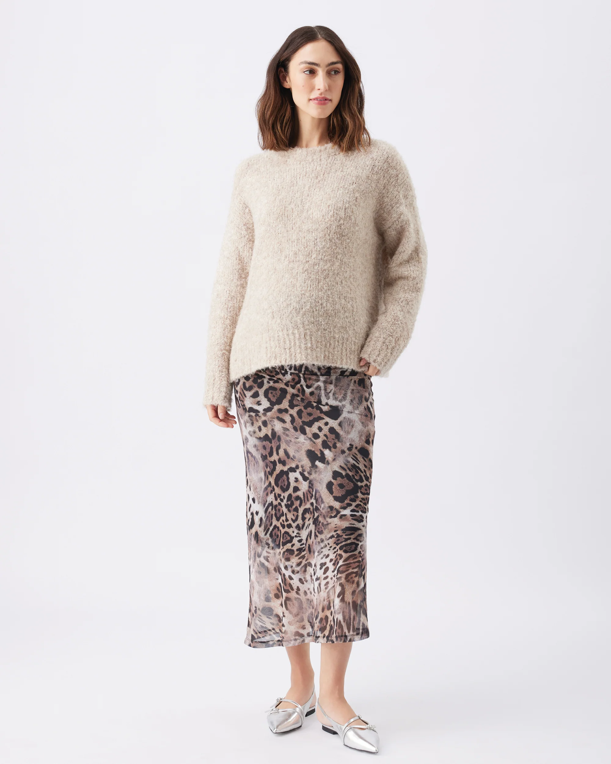 Theo Cosy Knit  Latte - Image 5