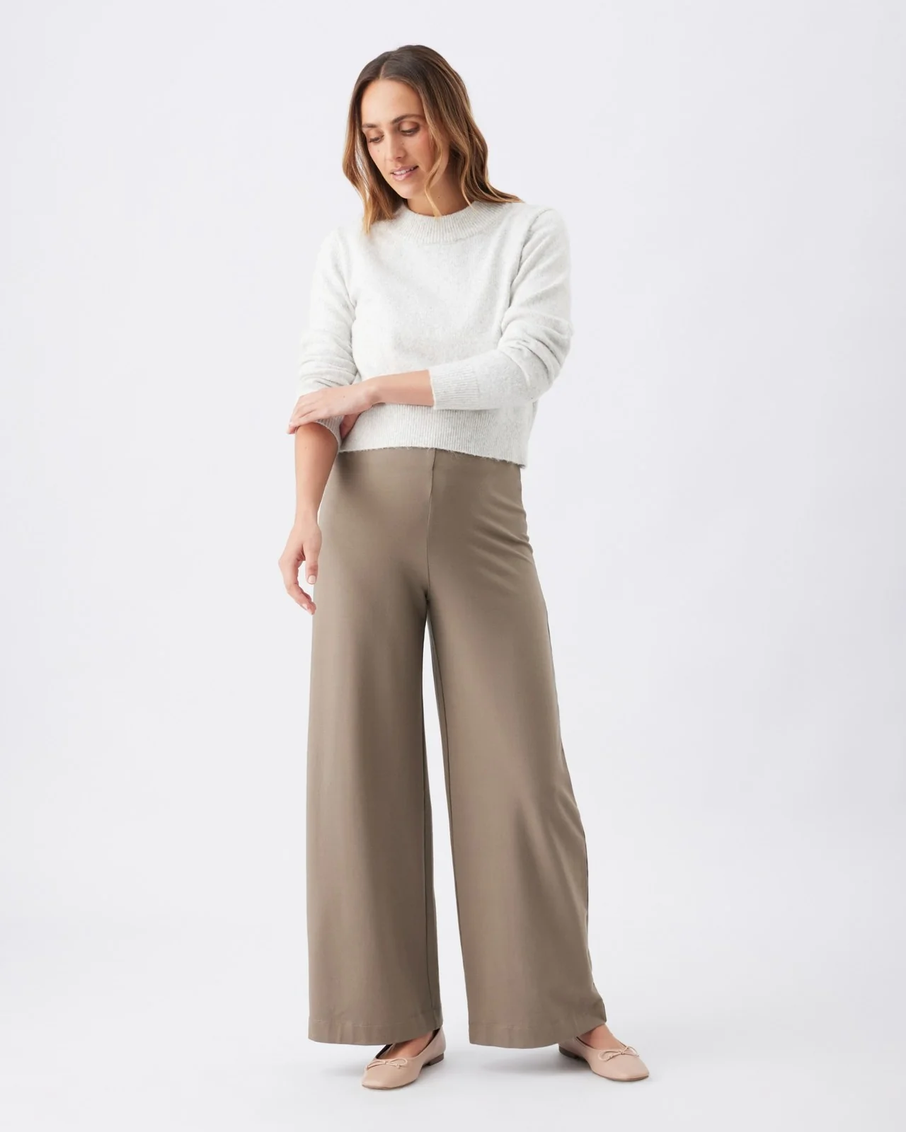 Tia Crop  Knit  Snow Marle - Image 4