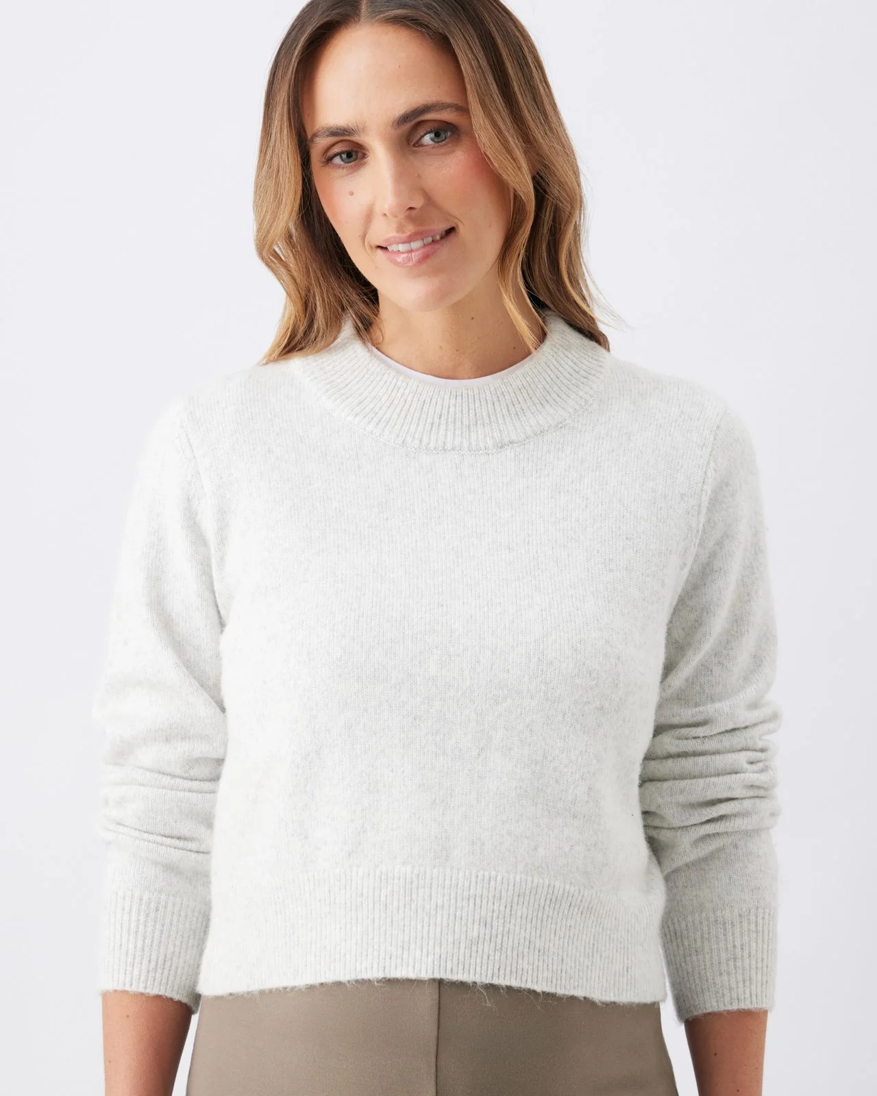 Tia Crop  Knit  Snow Marle - Image 5